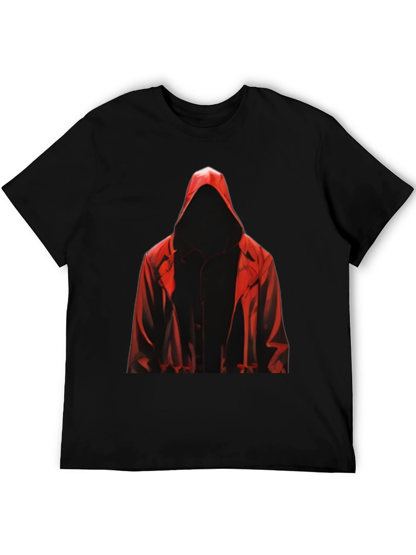 Hooded Figure Graphic Tee - Mysterious Style