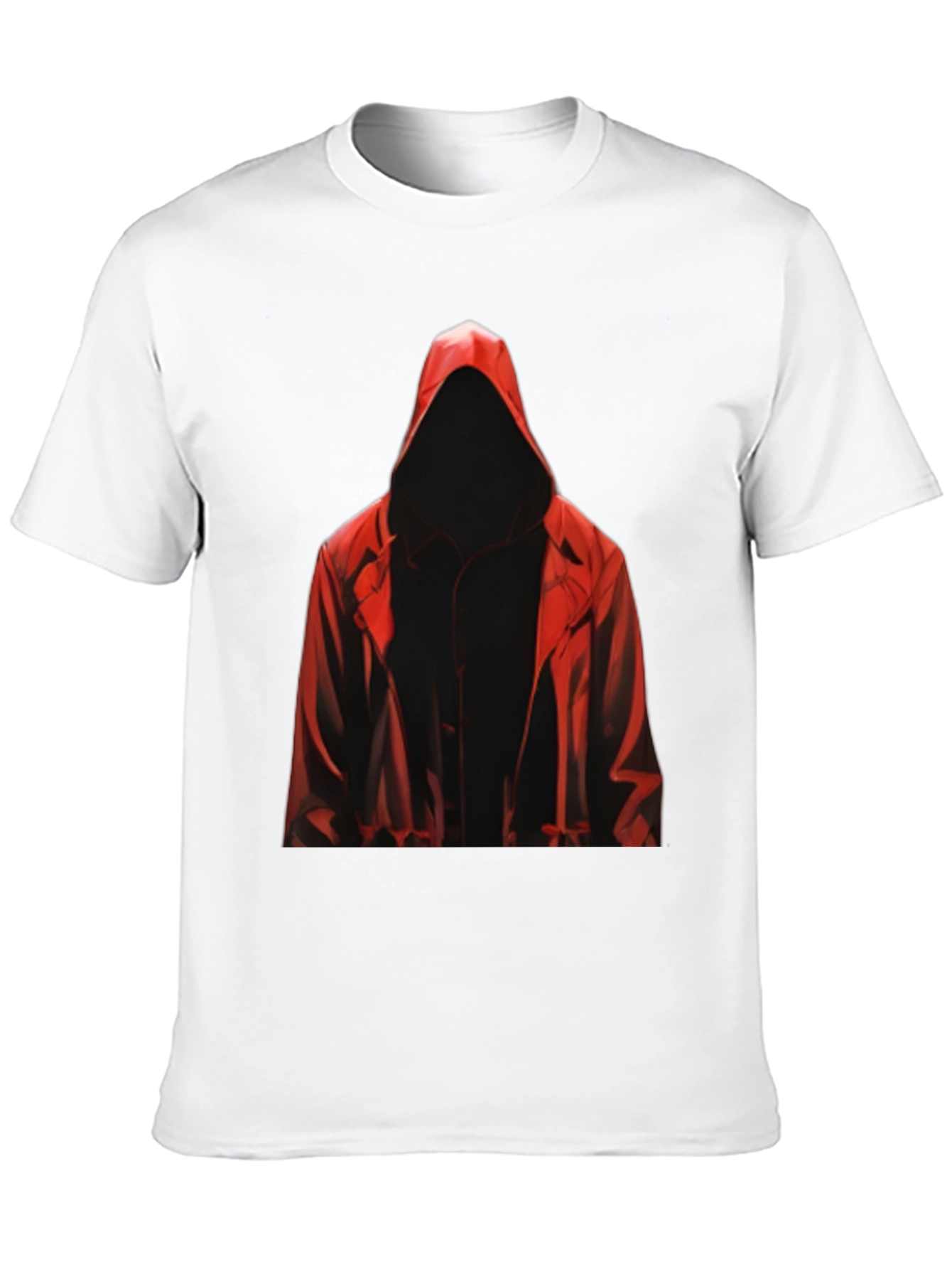 Hooded Figure Graphic Tee - Mysterious Style