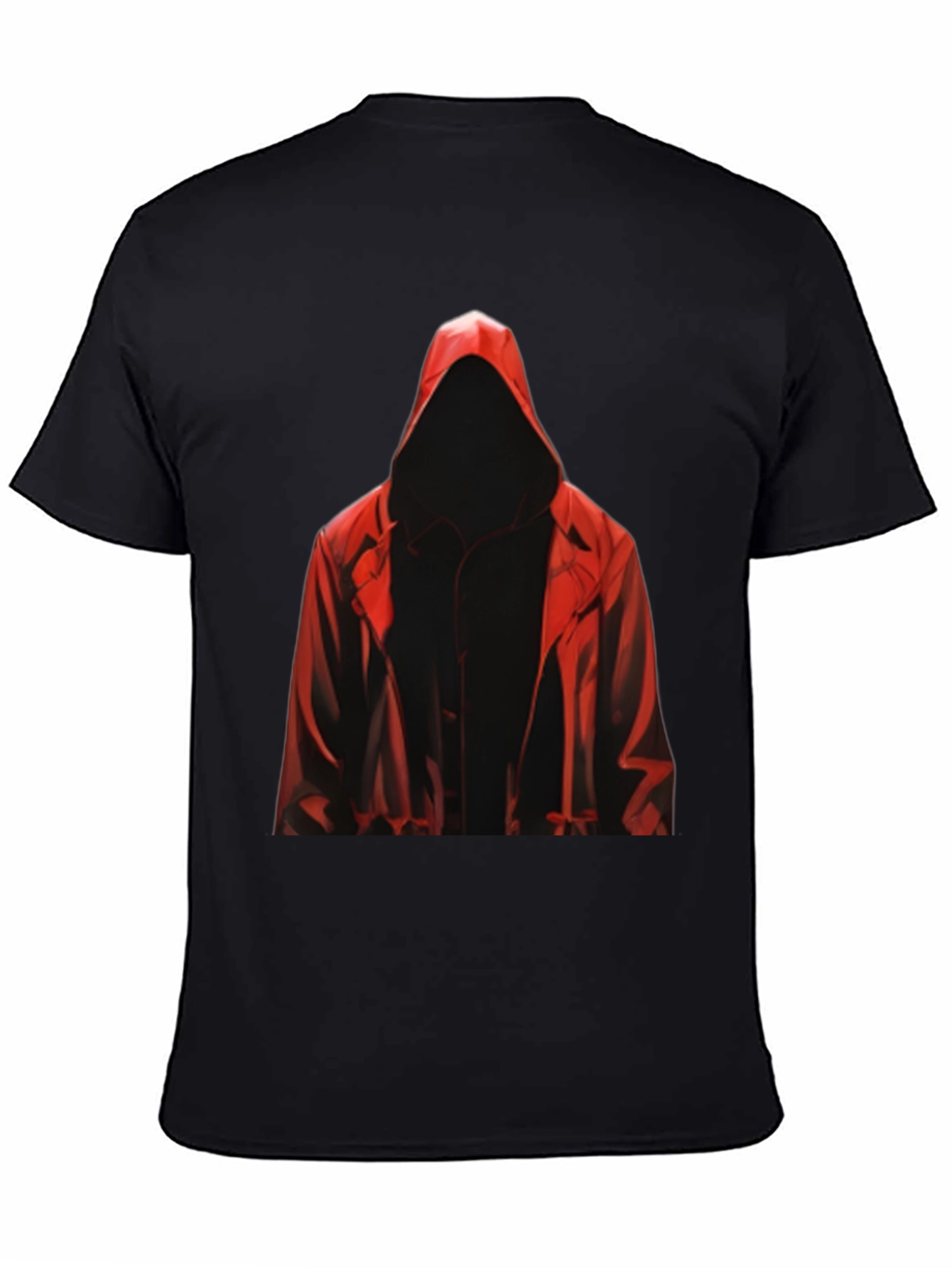 Hooded Figure Graphic Tee - Mysterious Style