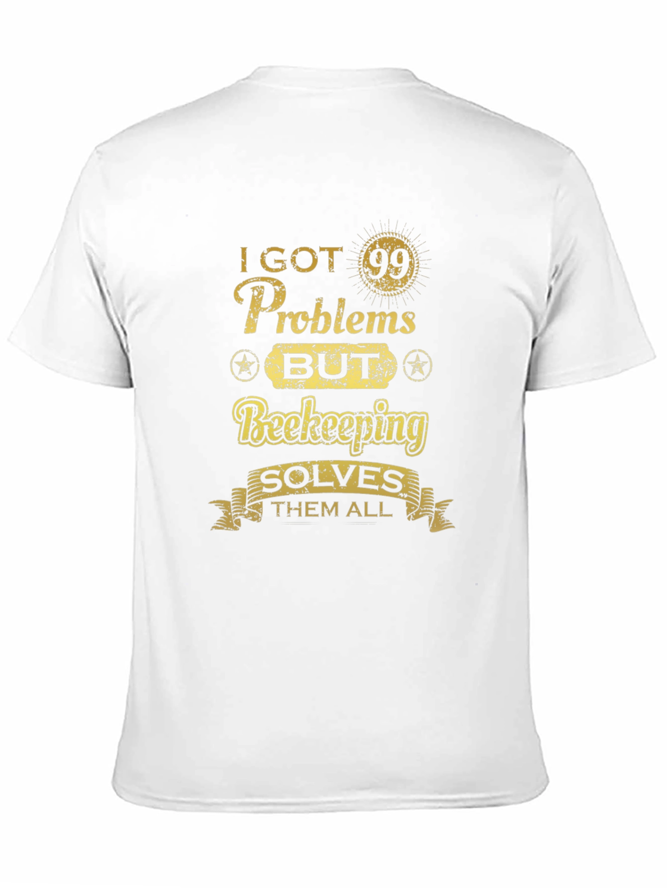 Beekeeping Solves All T-Shirt - Mens Black Tee