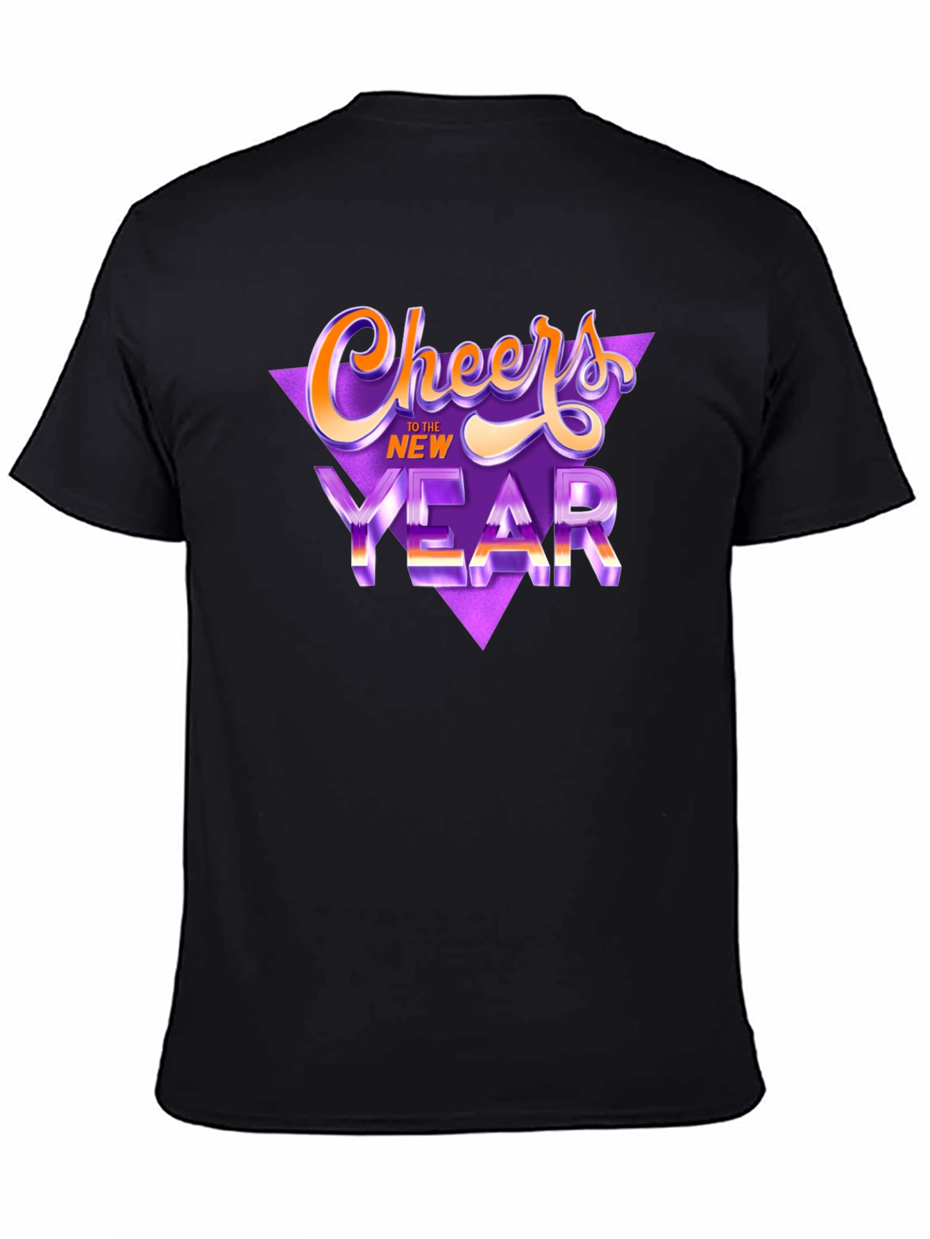 Cheers to the New Year Black T-Shirt