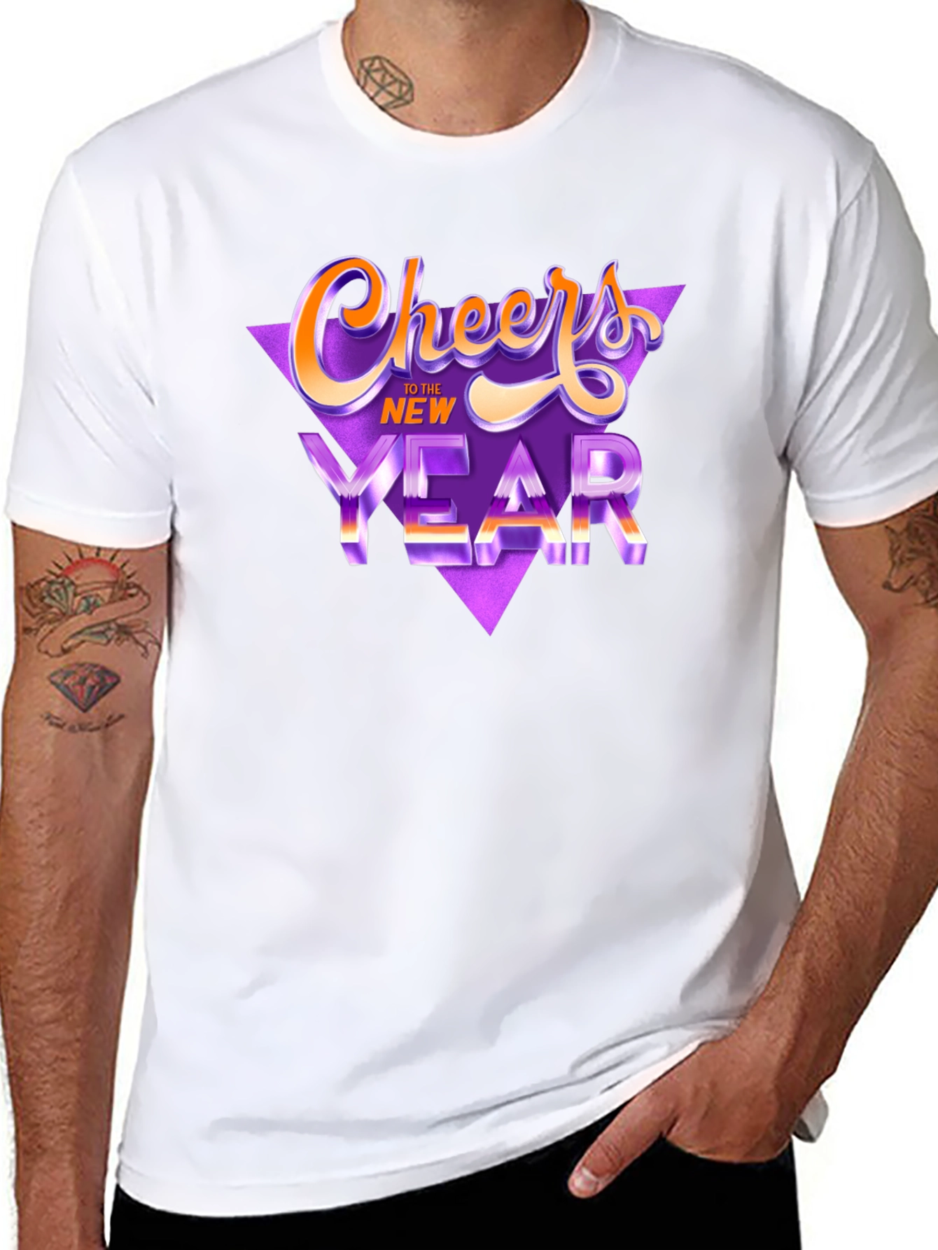 Cheers to the New Year Black T-Shirt