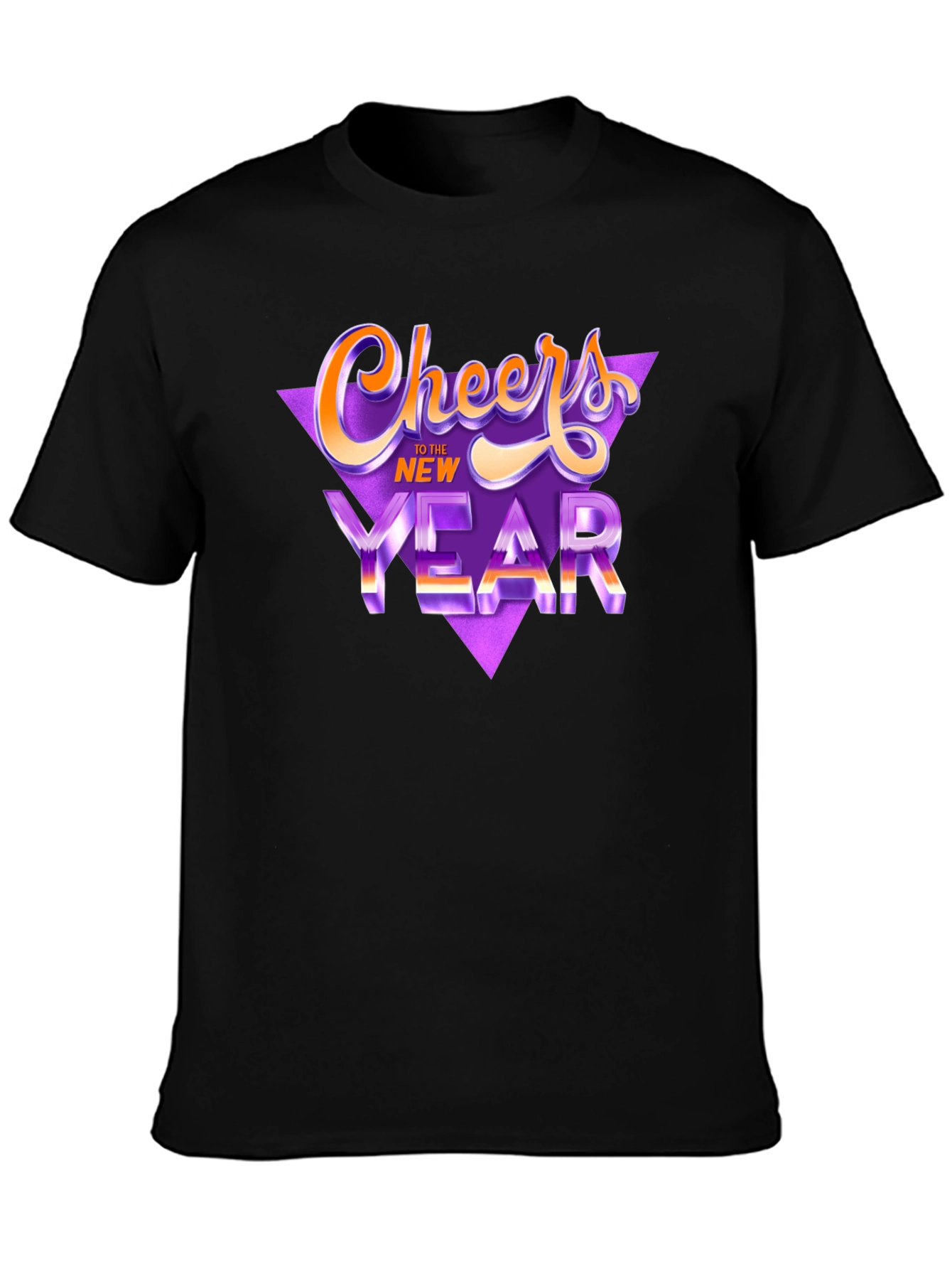 Cheers to the New Year Black T-Shirt