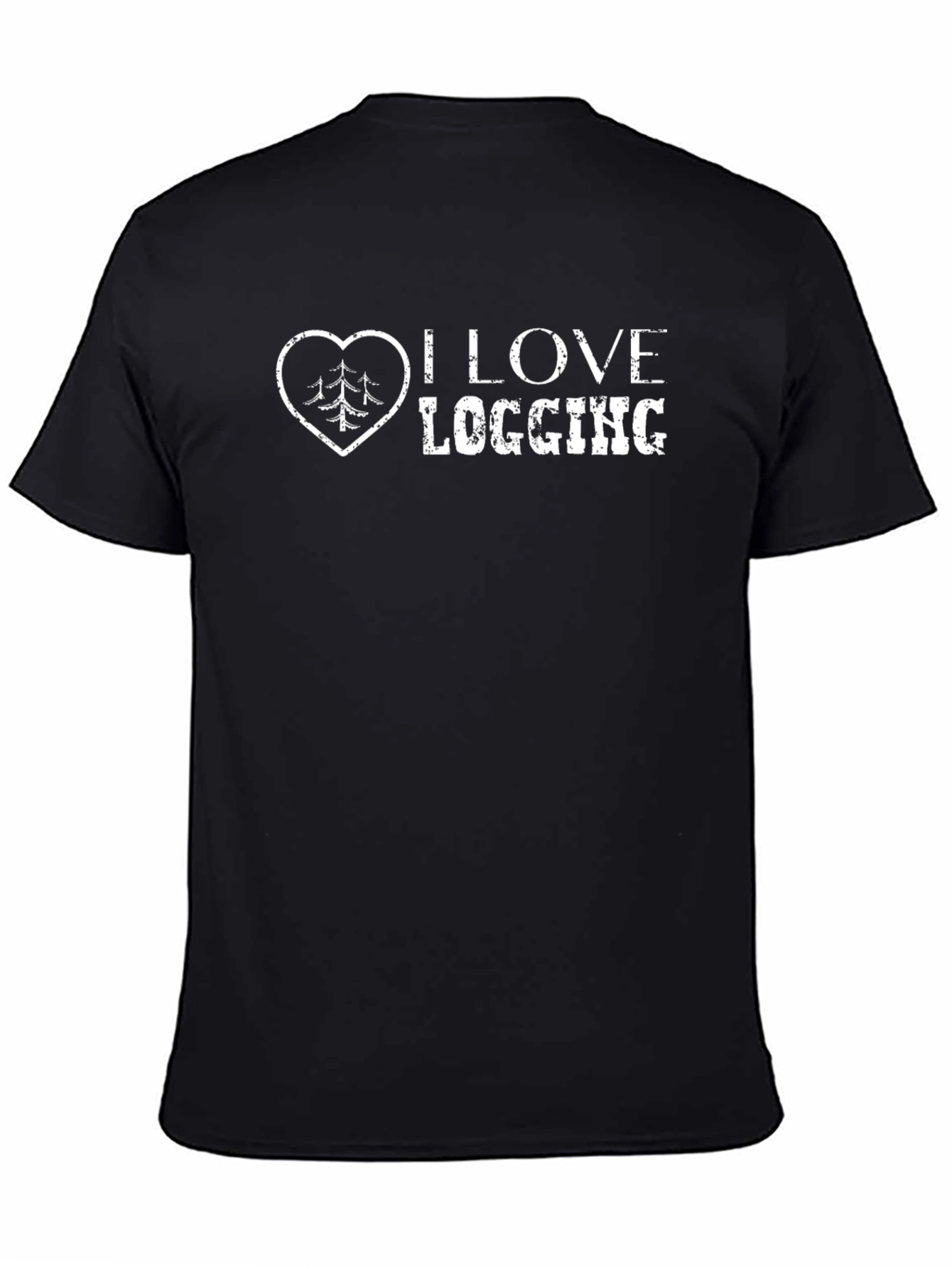 I Love Logging Black T-Shirt