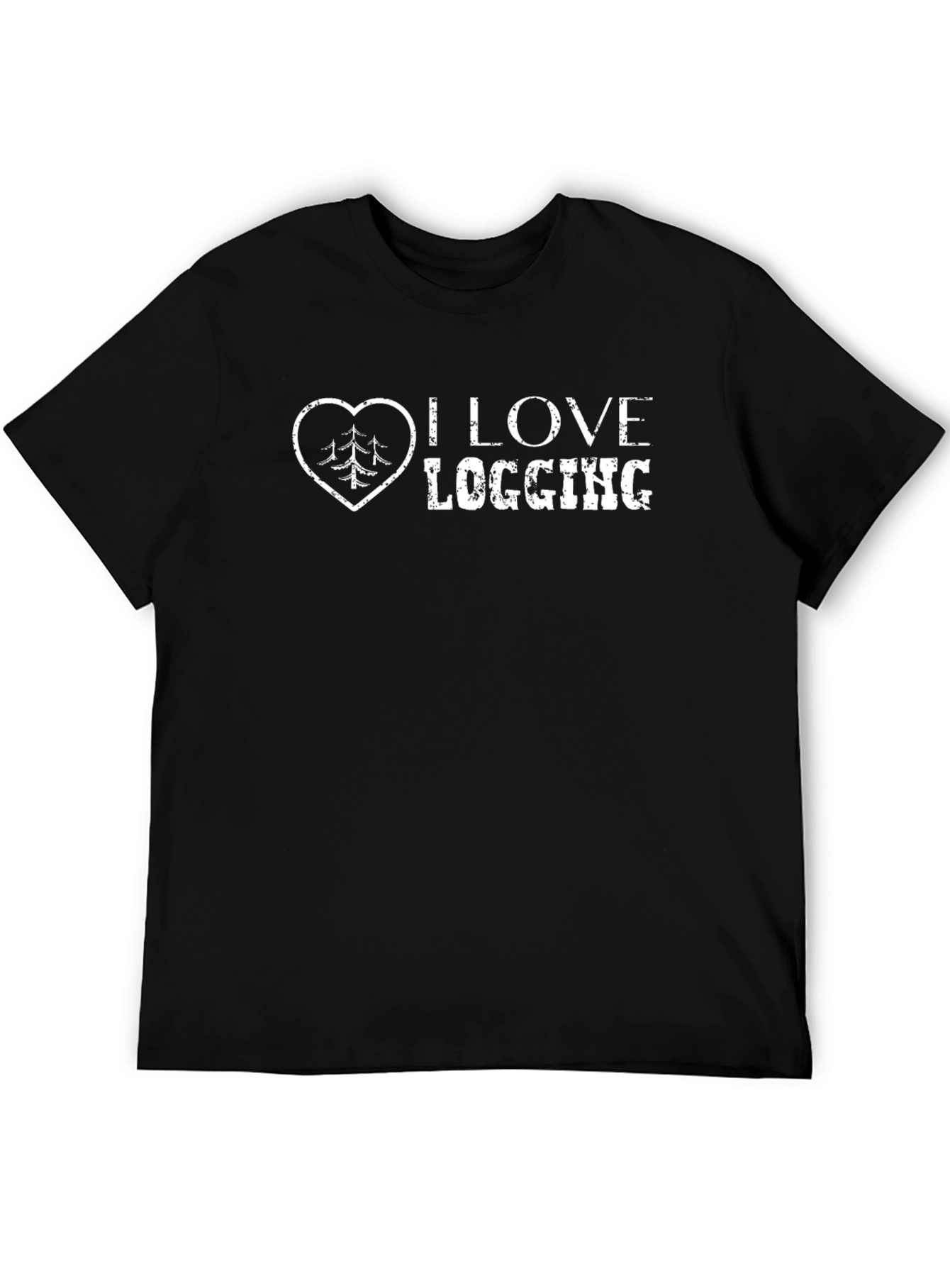 I Love Logging Black T-Shirt