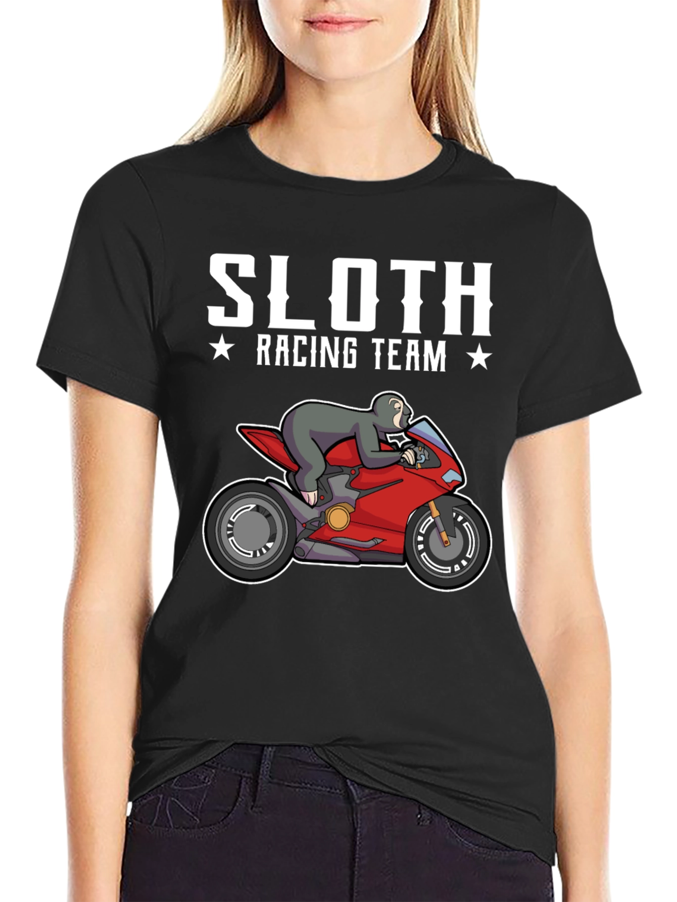Sloth Racing Team T-Shirt - Funny Graphic Tee