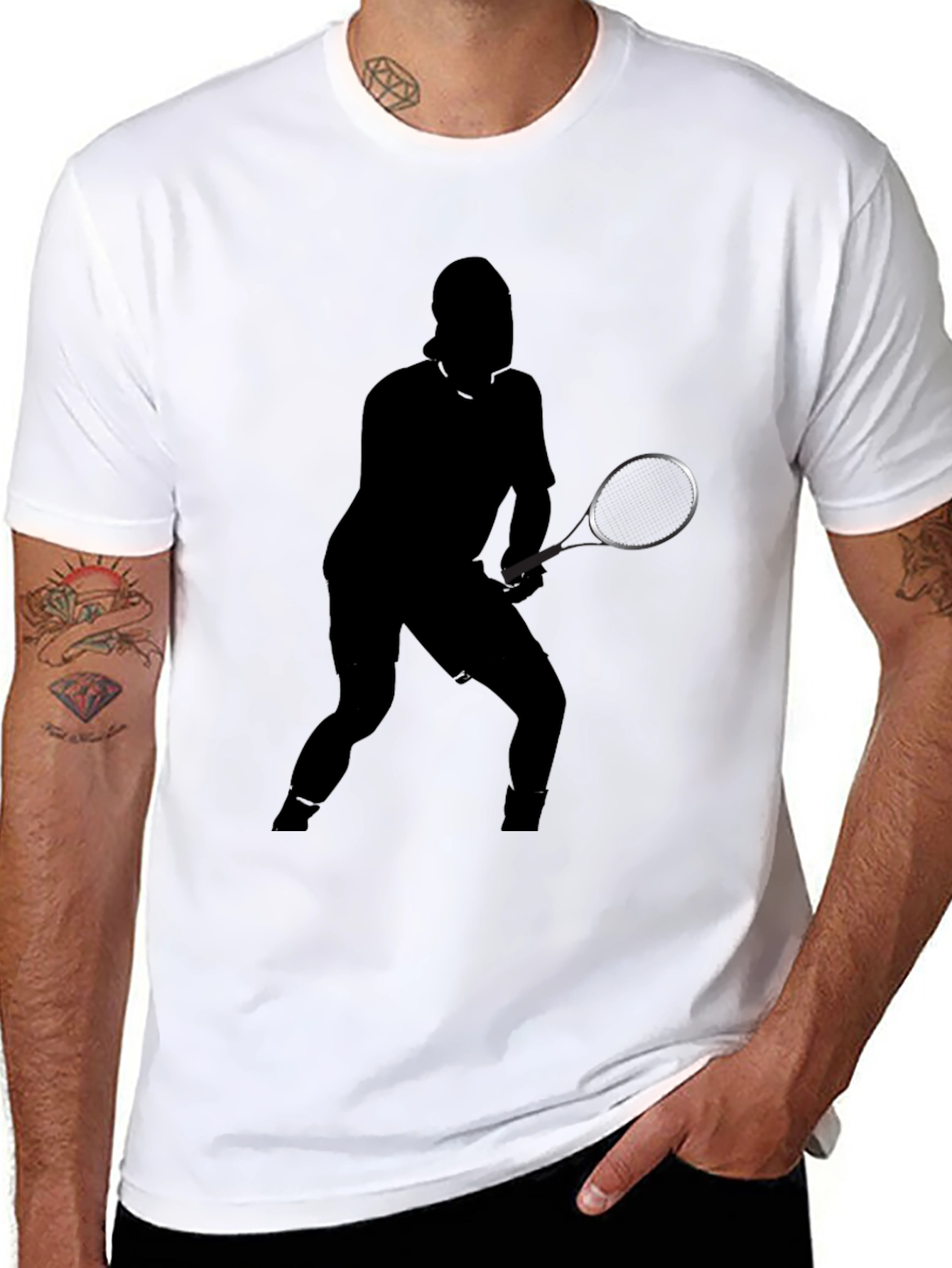 Tennis Player Silhouette Tee