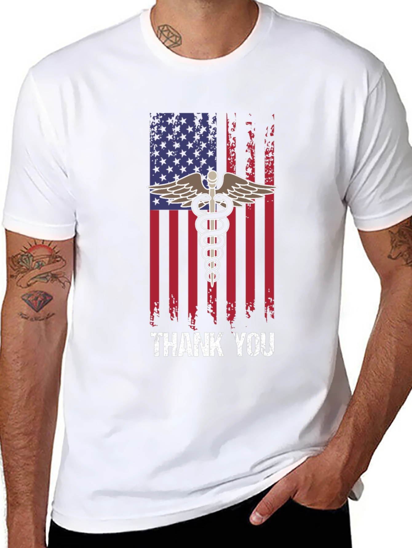 American Flag Thank You Medical T-Shirt