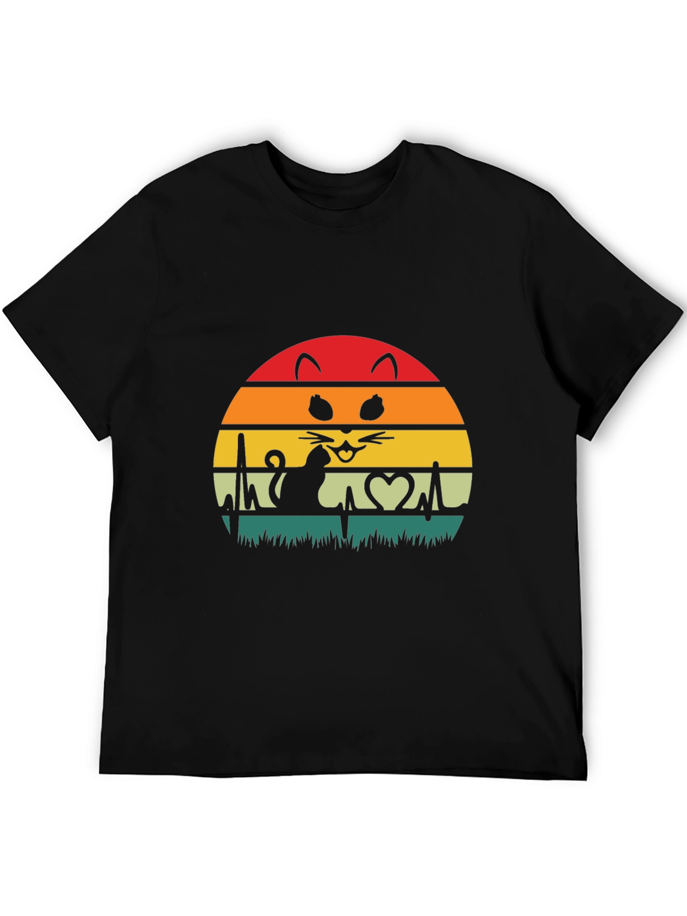 Cat Lover Heartbeat T-Shirt - Unisex Graphic Tee