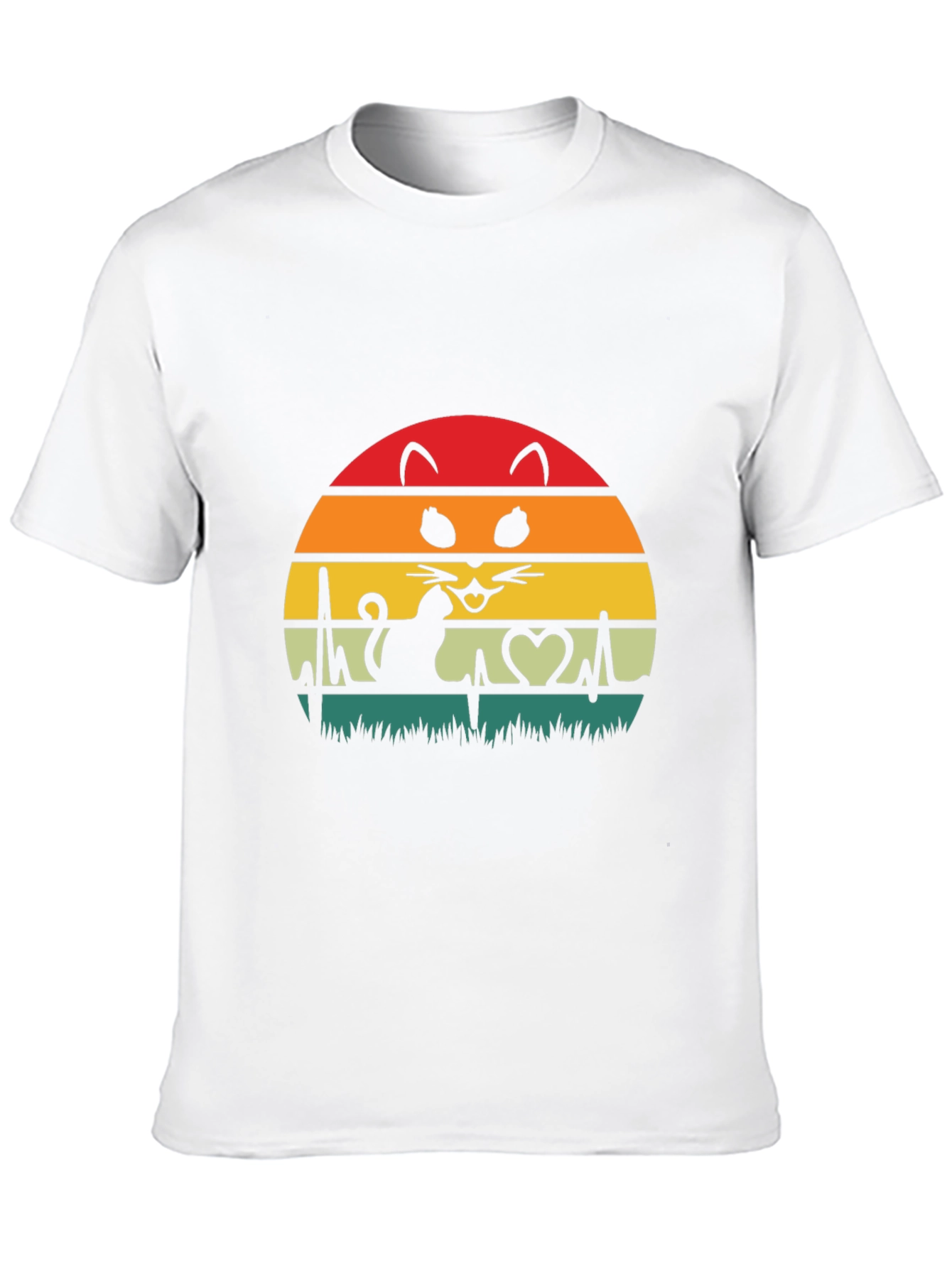 Cat Lover Heartbeat T-Shirt - Unisex Graphic Tee