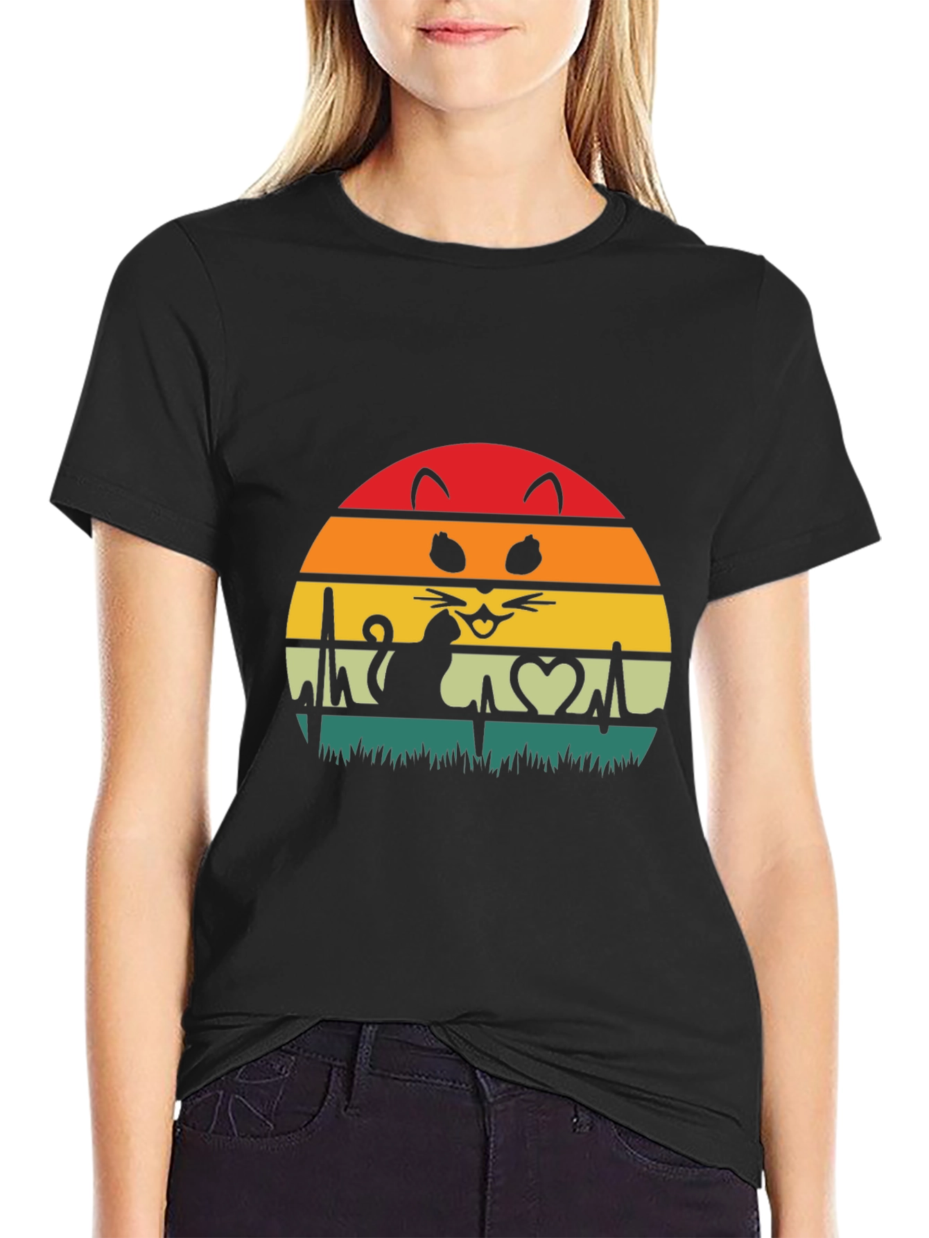 Cat Lover Heartbeat T-Shirt - Unisex Graphic Tee