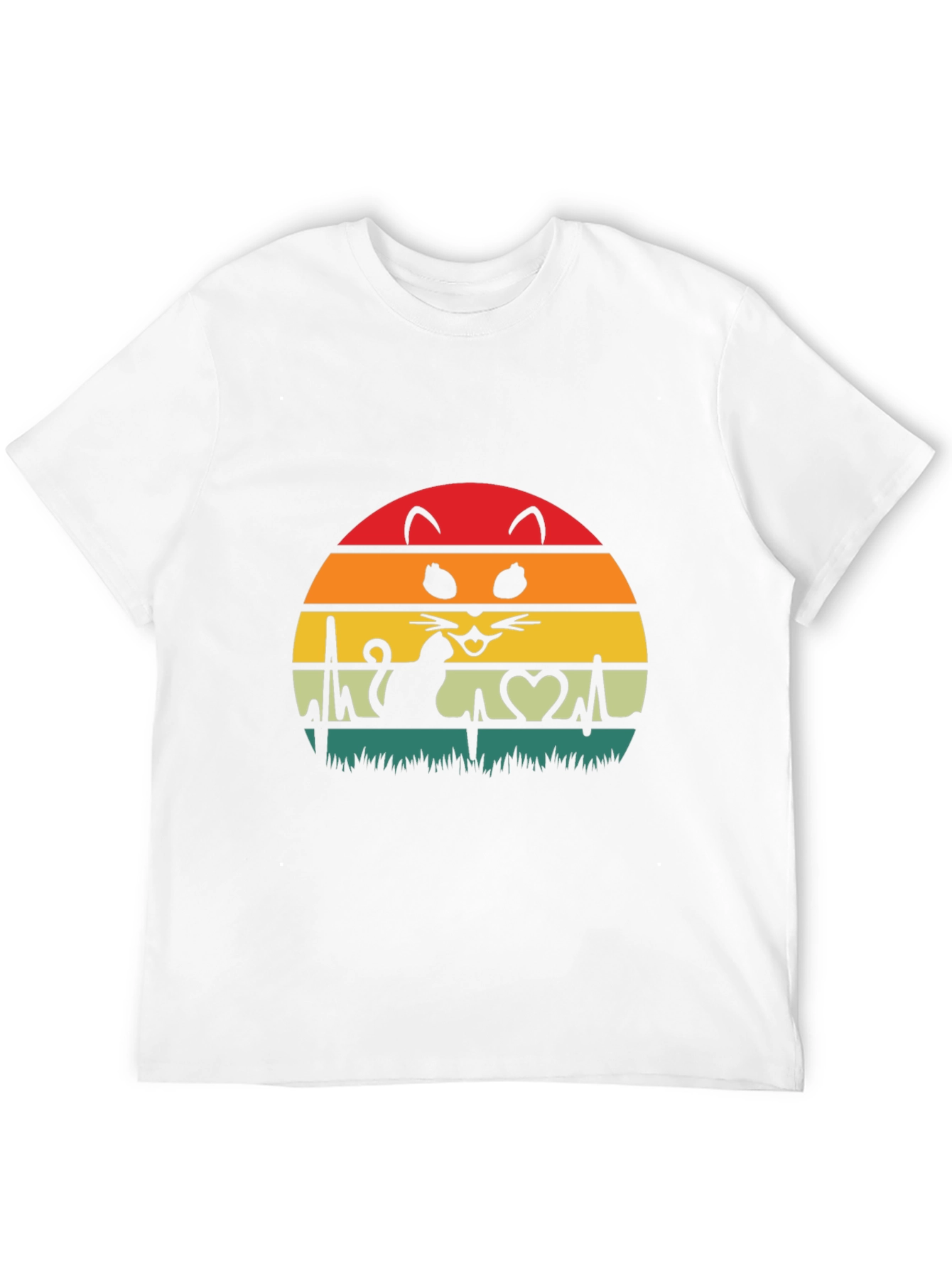 Cat Lover Heartbeat T-Shirt - Unisex Graphic Tee