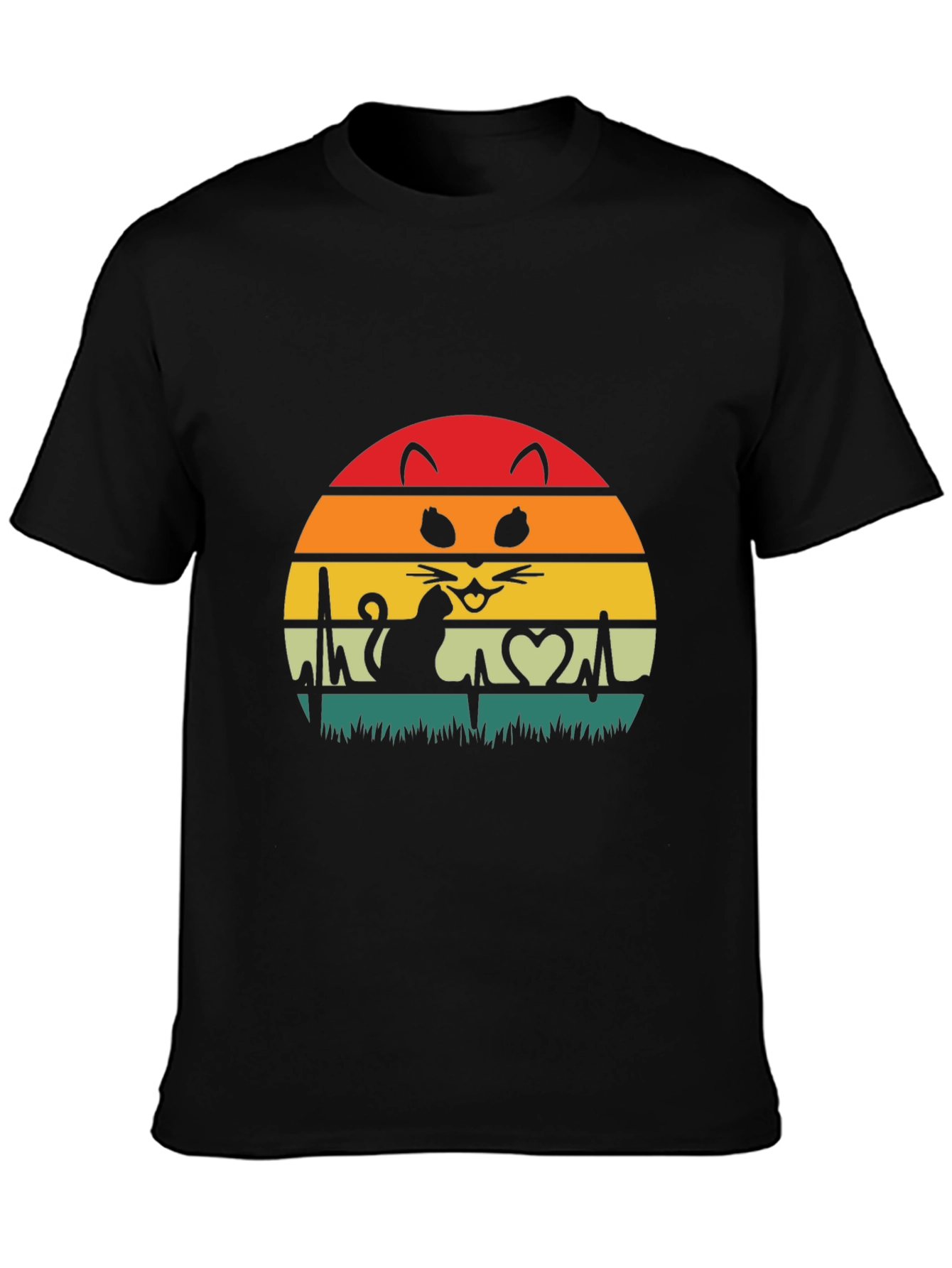 Cat Lover Heartbeat T-Shirt - Unisex Graphic Tee
