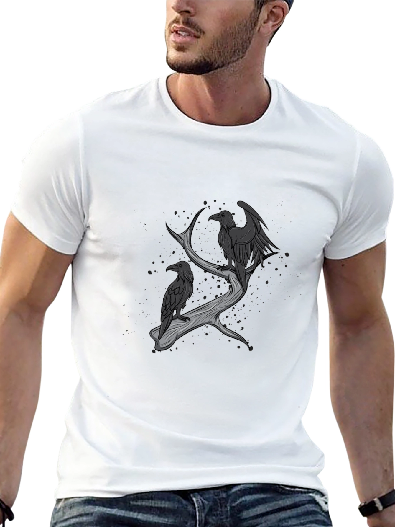 Raven Branch Graphic Tee - Dark Style