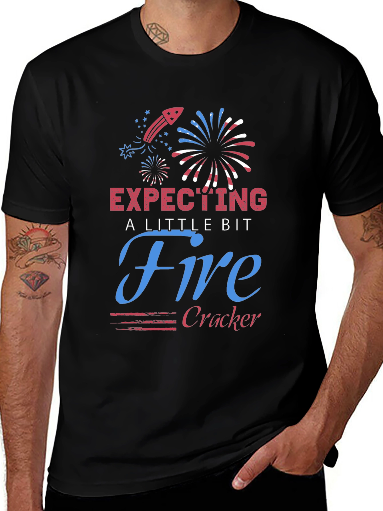 Expecting a Little Bit Firecracker Tee