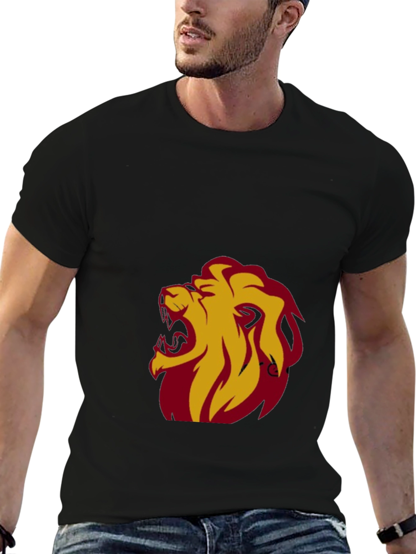 Roaring Lion Graphic Tee - Bold Black T-Shirt