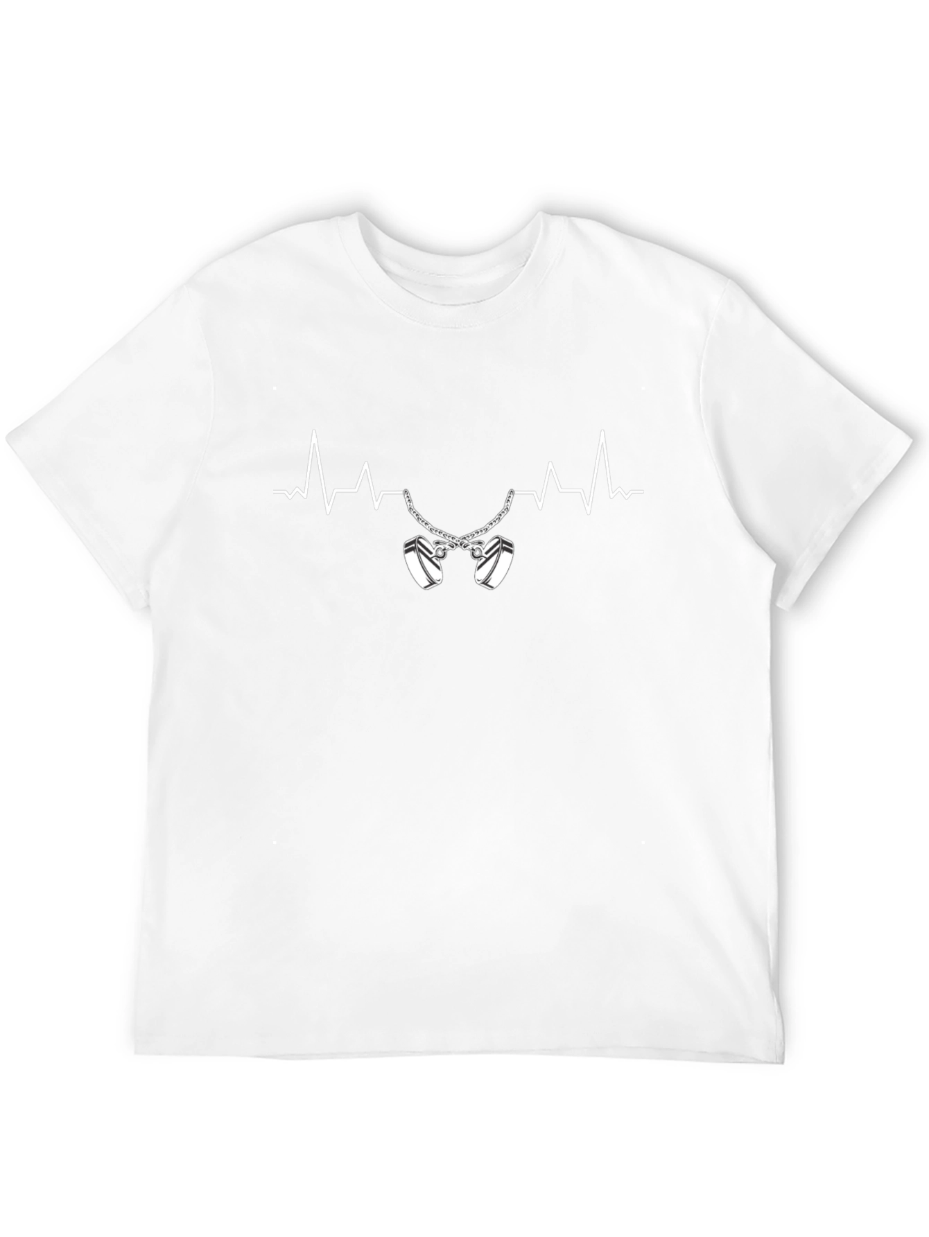 Heartbeat Handcuffs Black T-Shirt