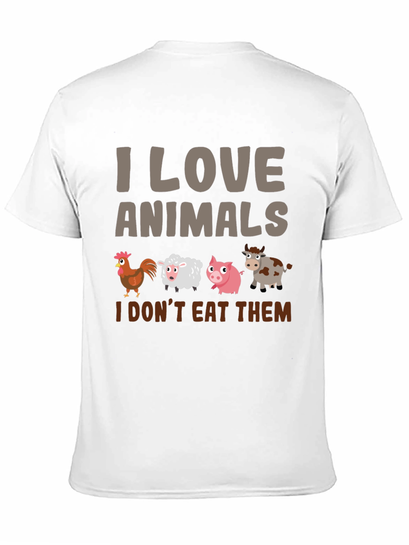 I Love Animals T-Shirt - Vegan Statement Tee