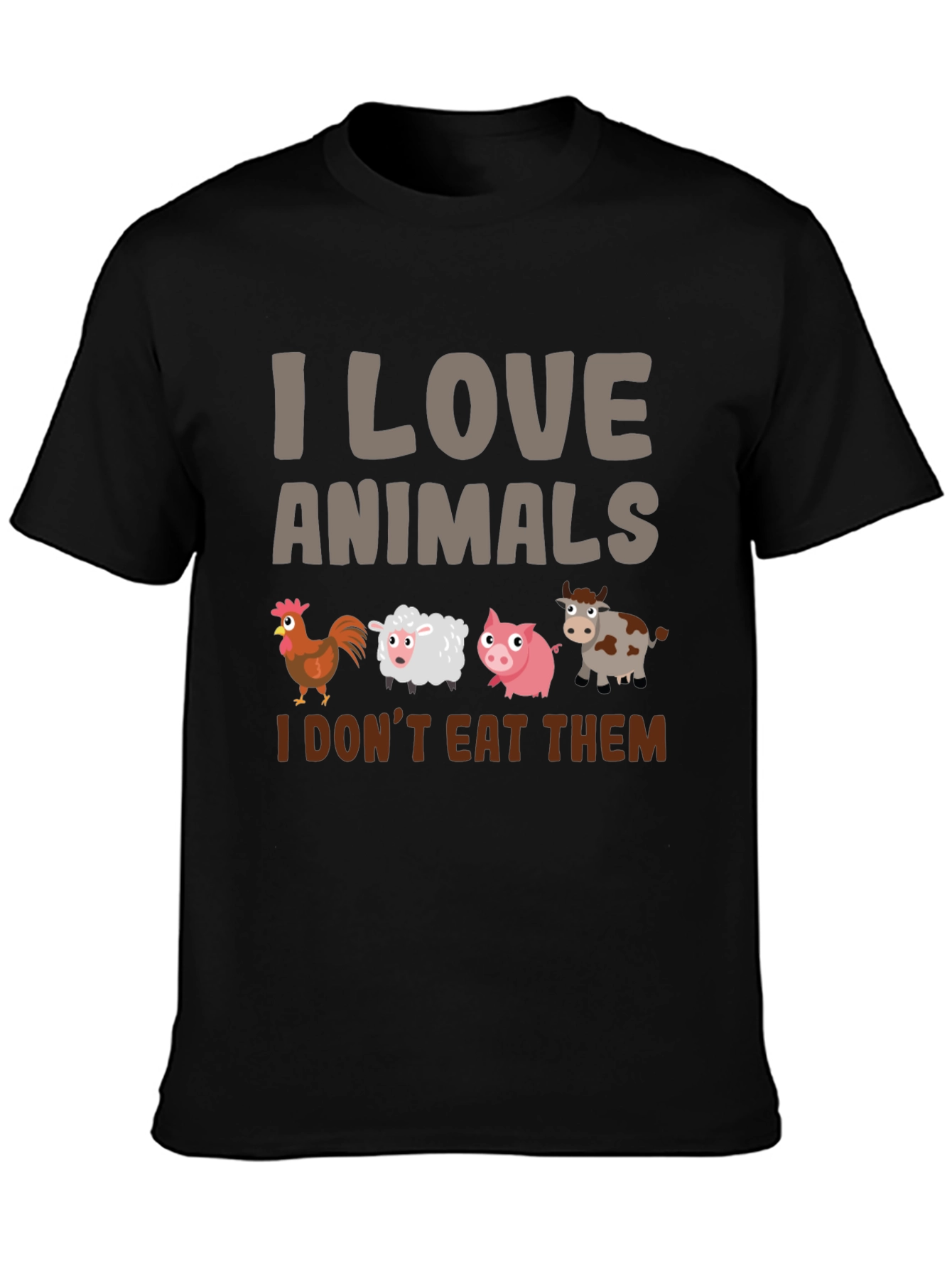 I Love Animals T-Shirt - Vegan Statement Tee