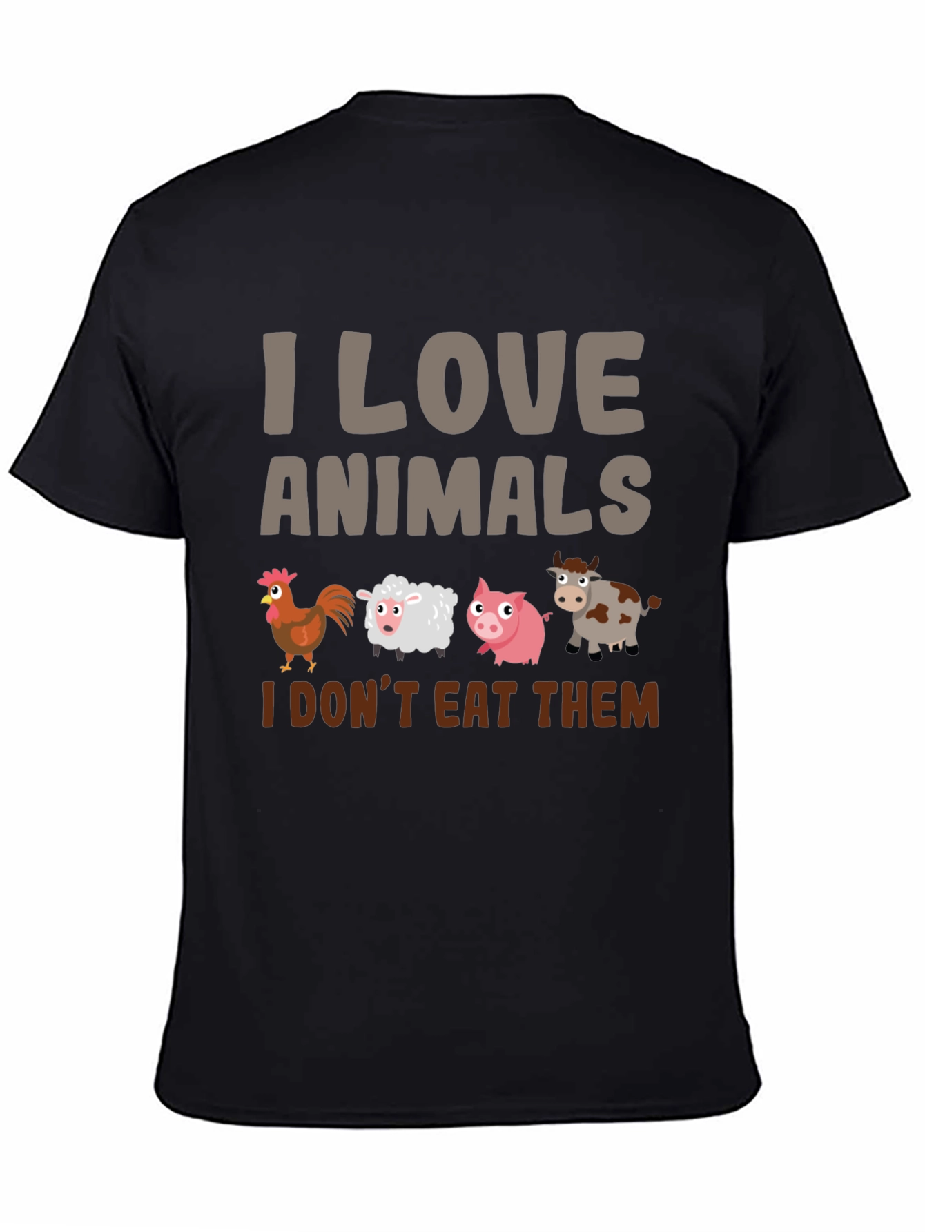 I Love Animals T-Shirt - Vegan Statement Tee