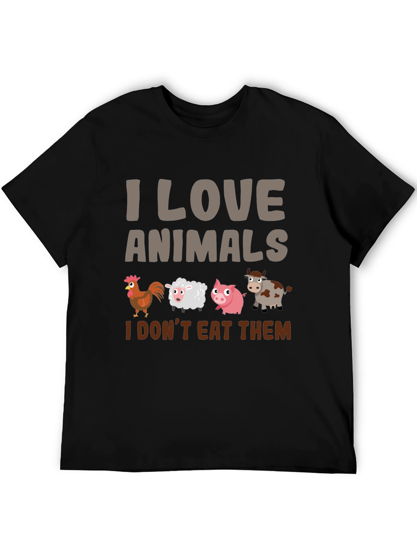 I Love Animals T-Shirt - Vegan Statement Tee