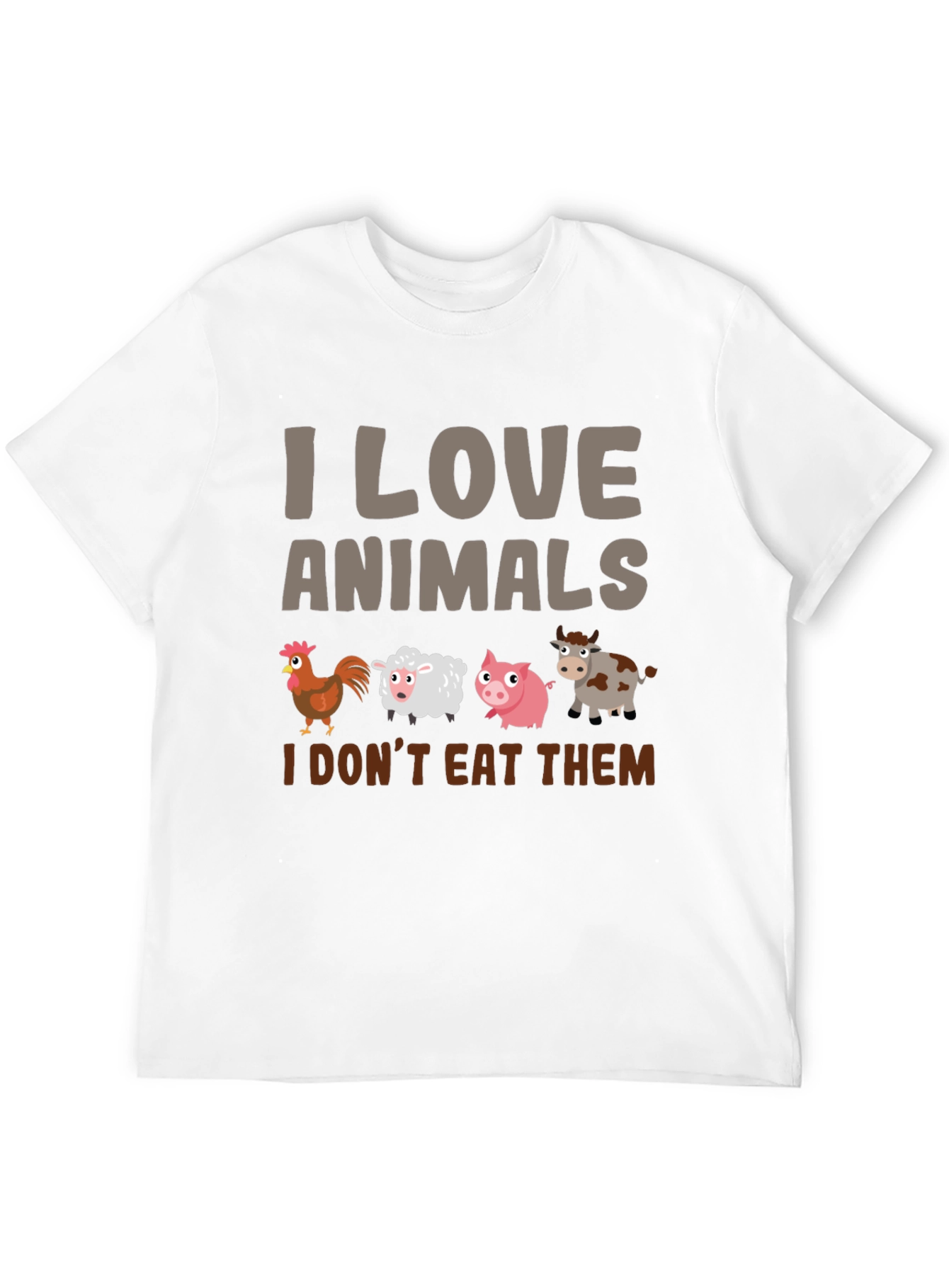 I Love Animals T-Shirt - Vegan Statement Tee