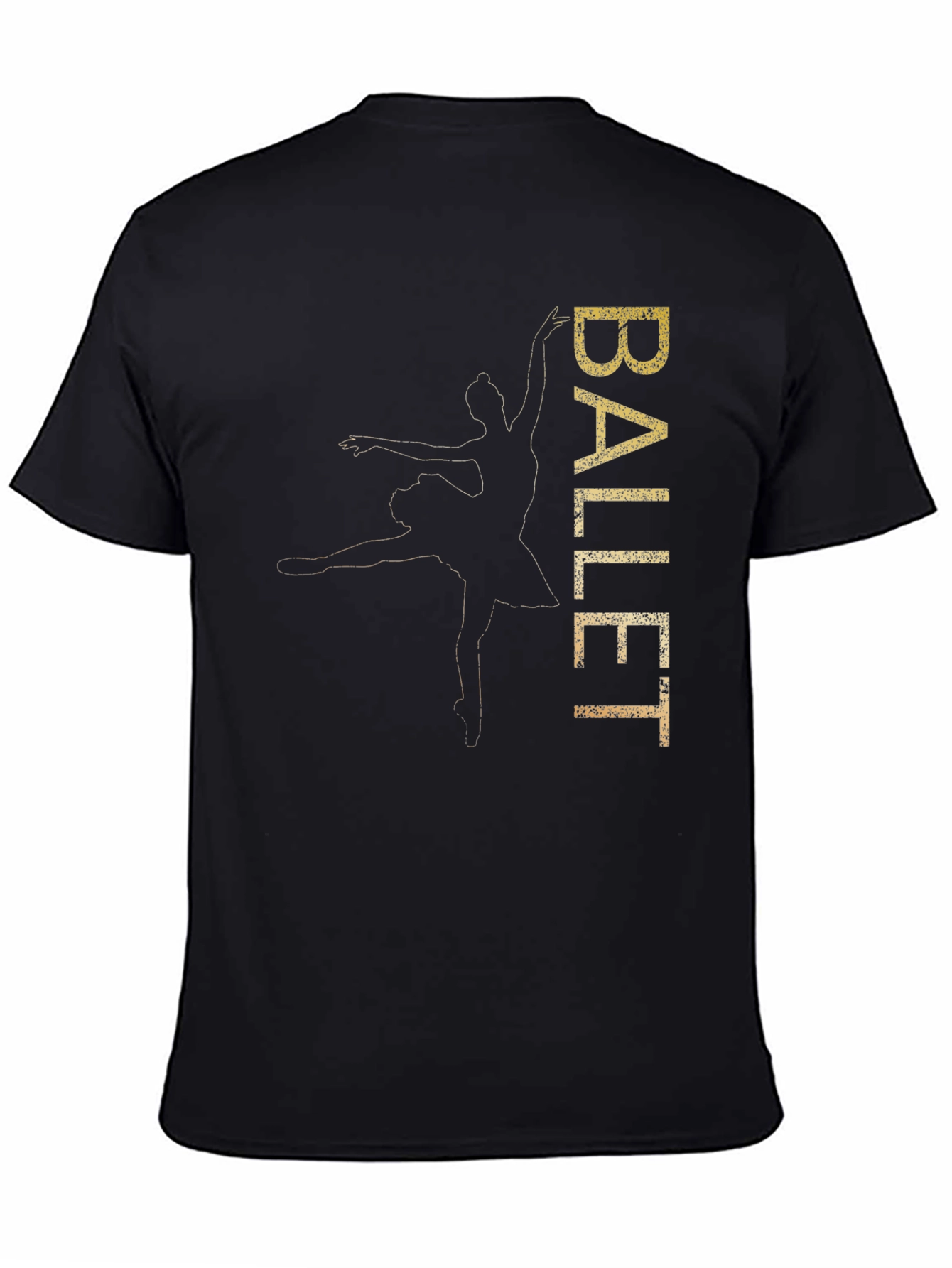 Ballet Dancer Graphic Tee - Stylish Black T-Shirt