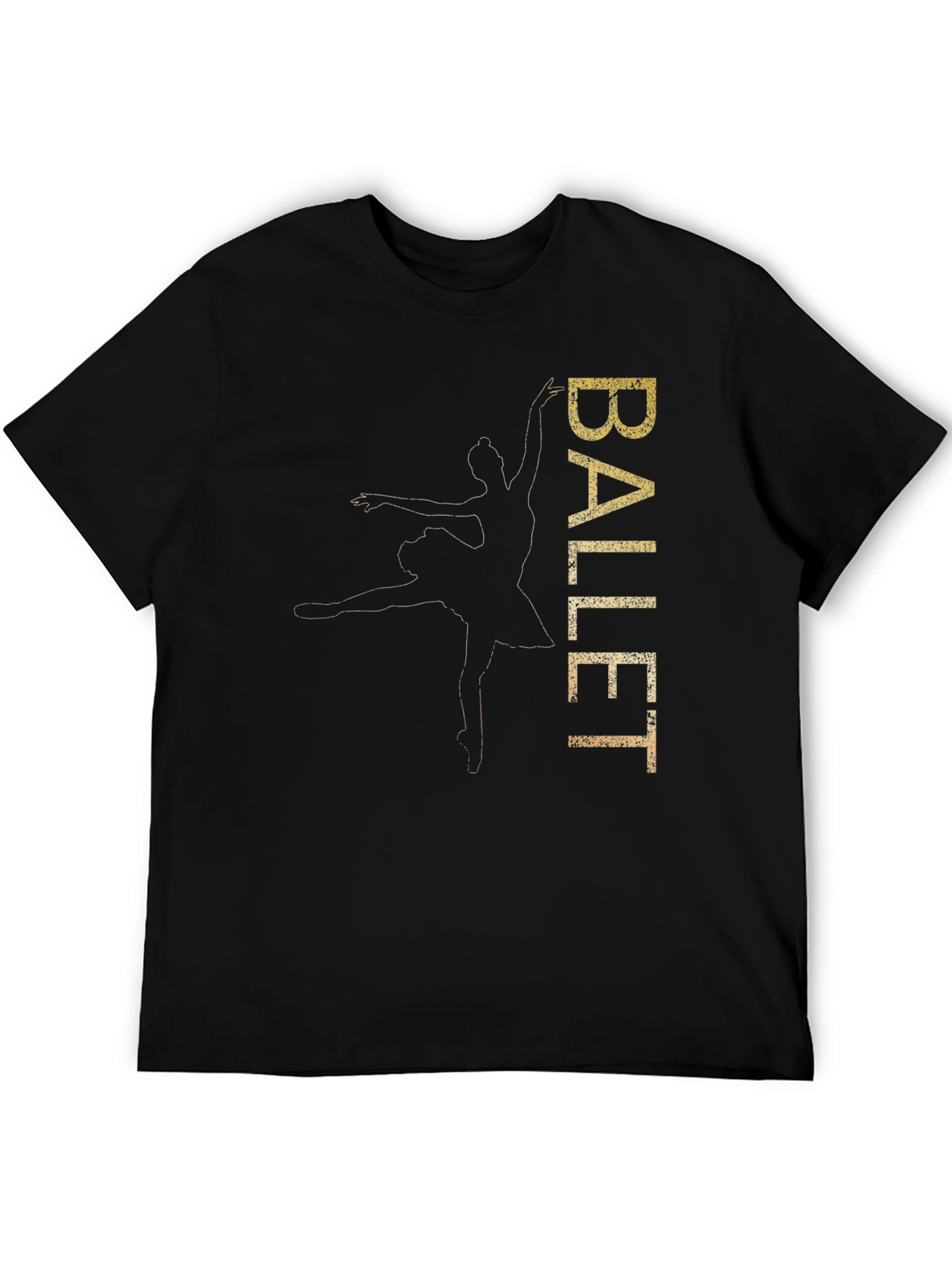 Ballet Dancer Graphic Tee - Stylish Black T-Shirt