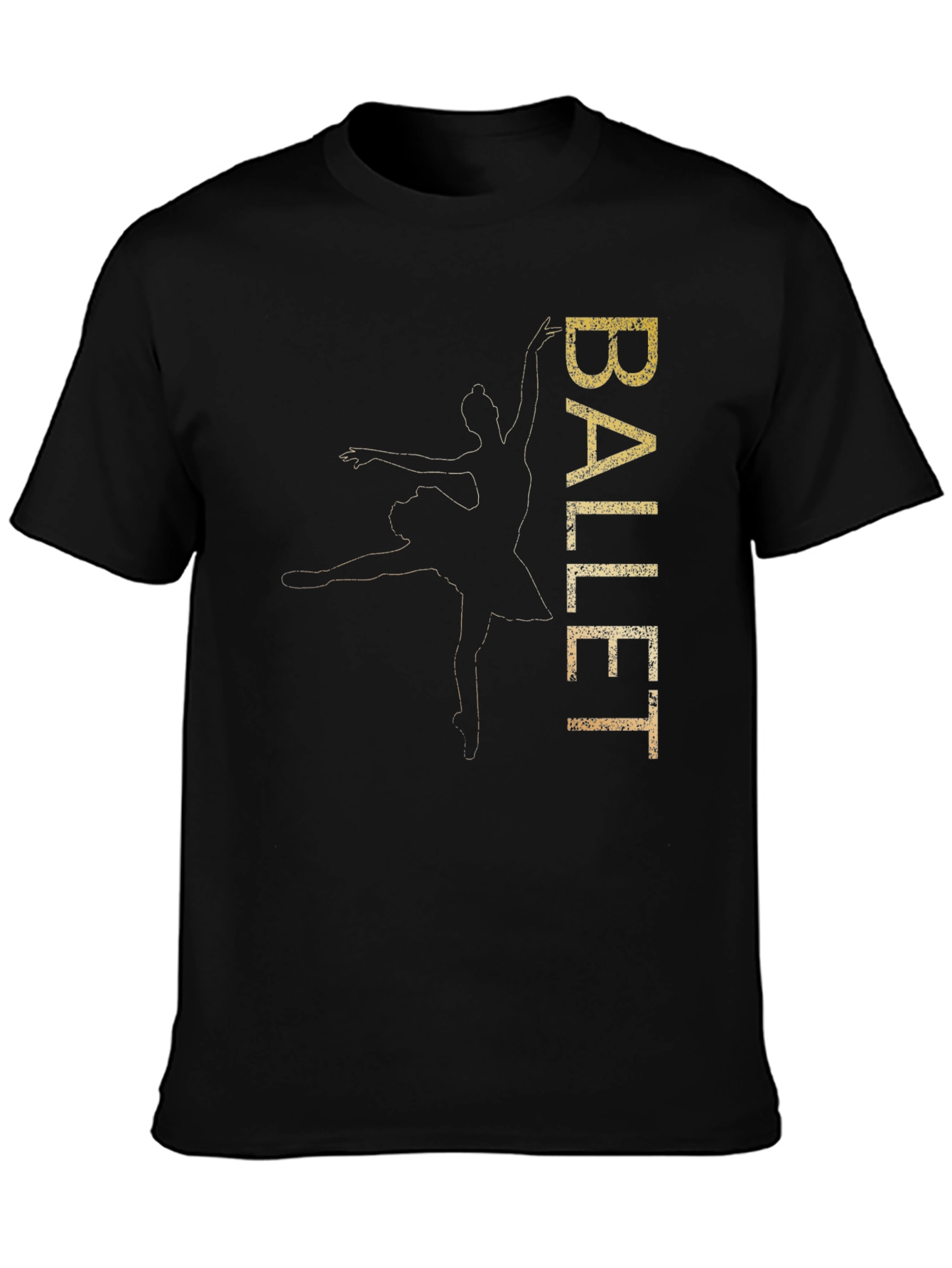 Ballet Dancer Graphic Tee - Stylish Black T-Shirt