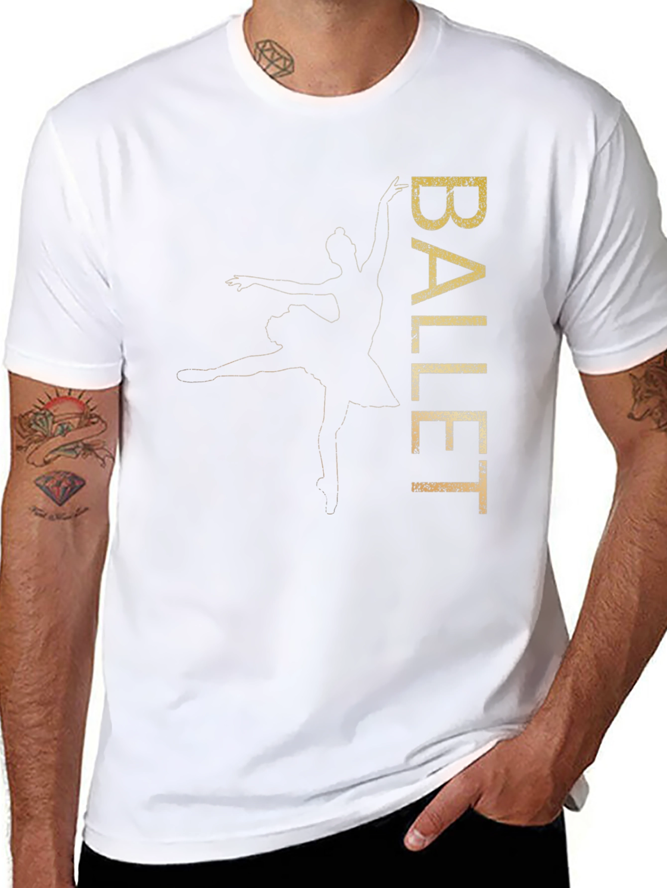 Ballet Dancer Graphic Tee - Stylish Black T-Shirt