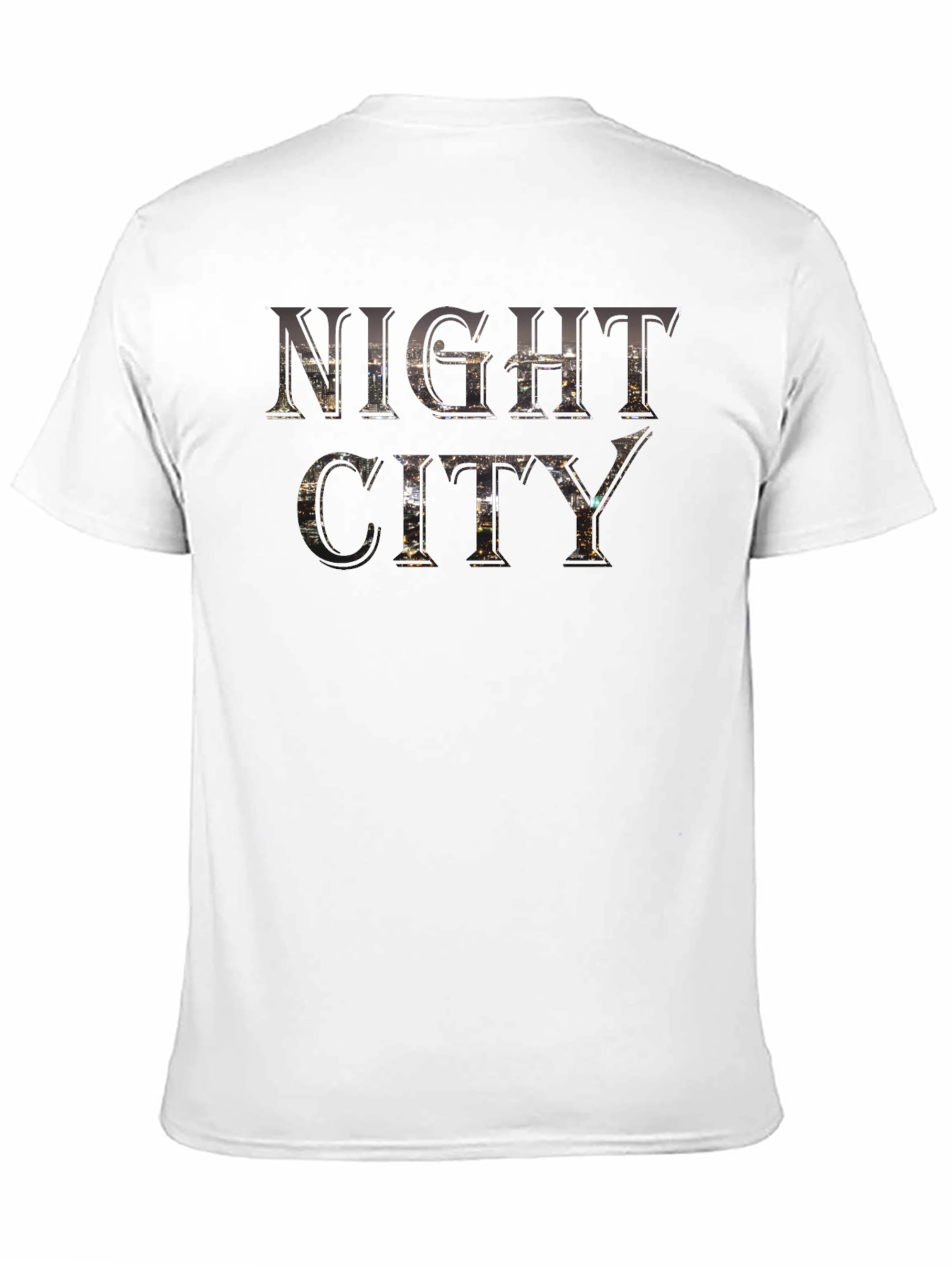 Night City Graphic Print Black T-Shirt