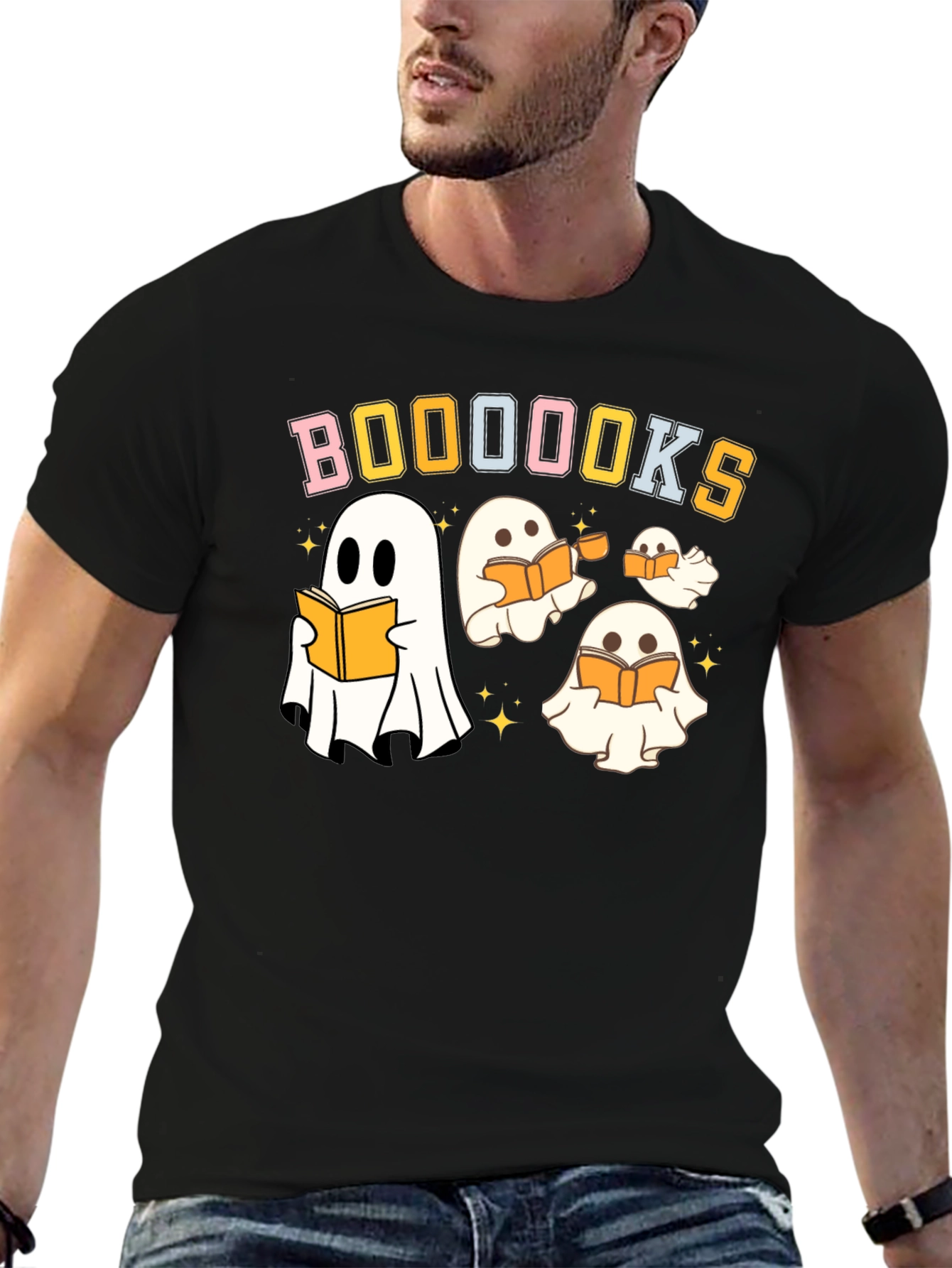 Booooks Halloween T-Shirt - Ghostly Readers