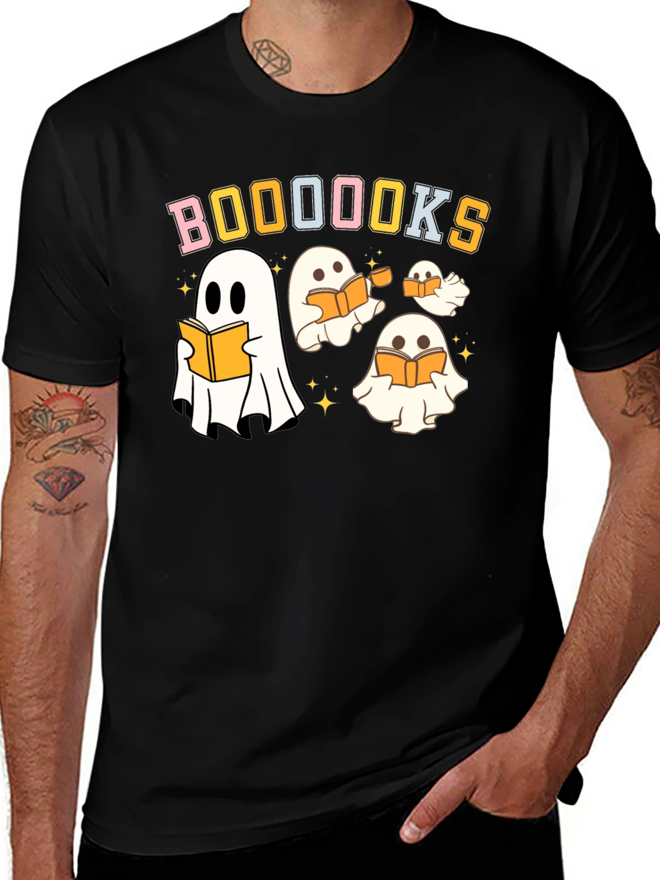 Booooks Halloween T-Shirt - Ghostly Readers