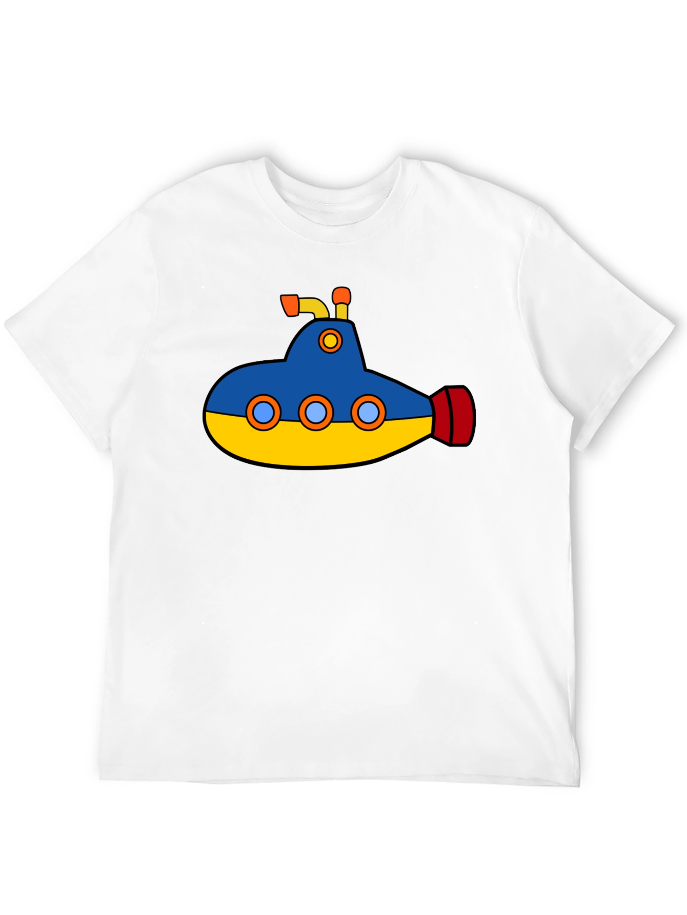 Cartoon Submarine Graphic T-Shirt