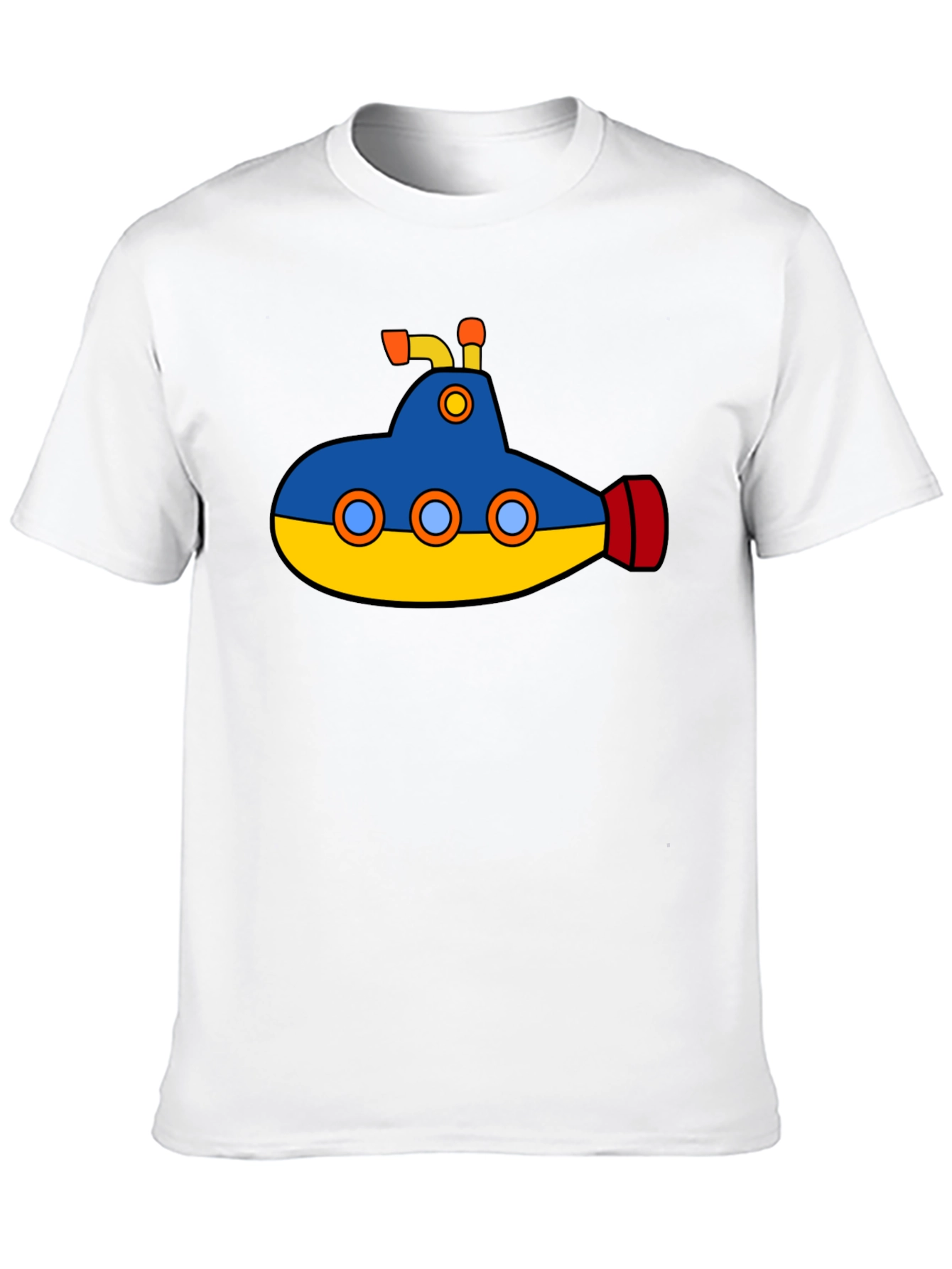 Cartoon Submarine Graphic T-Shirt