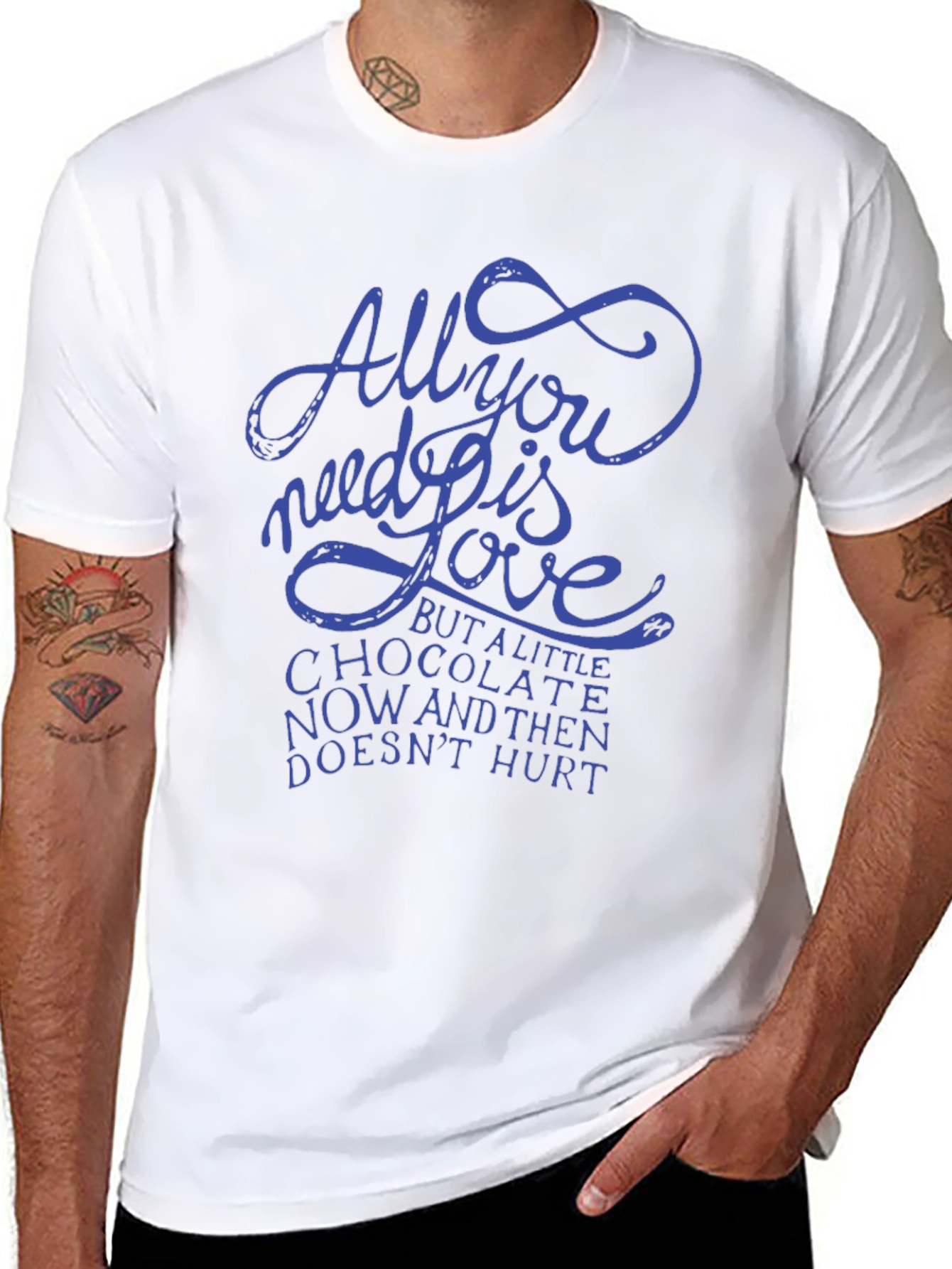 Love & Chocolate T-Shirt - Comfy Black Tee