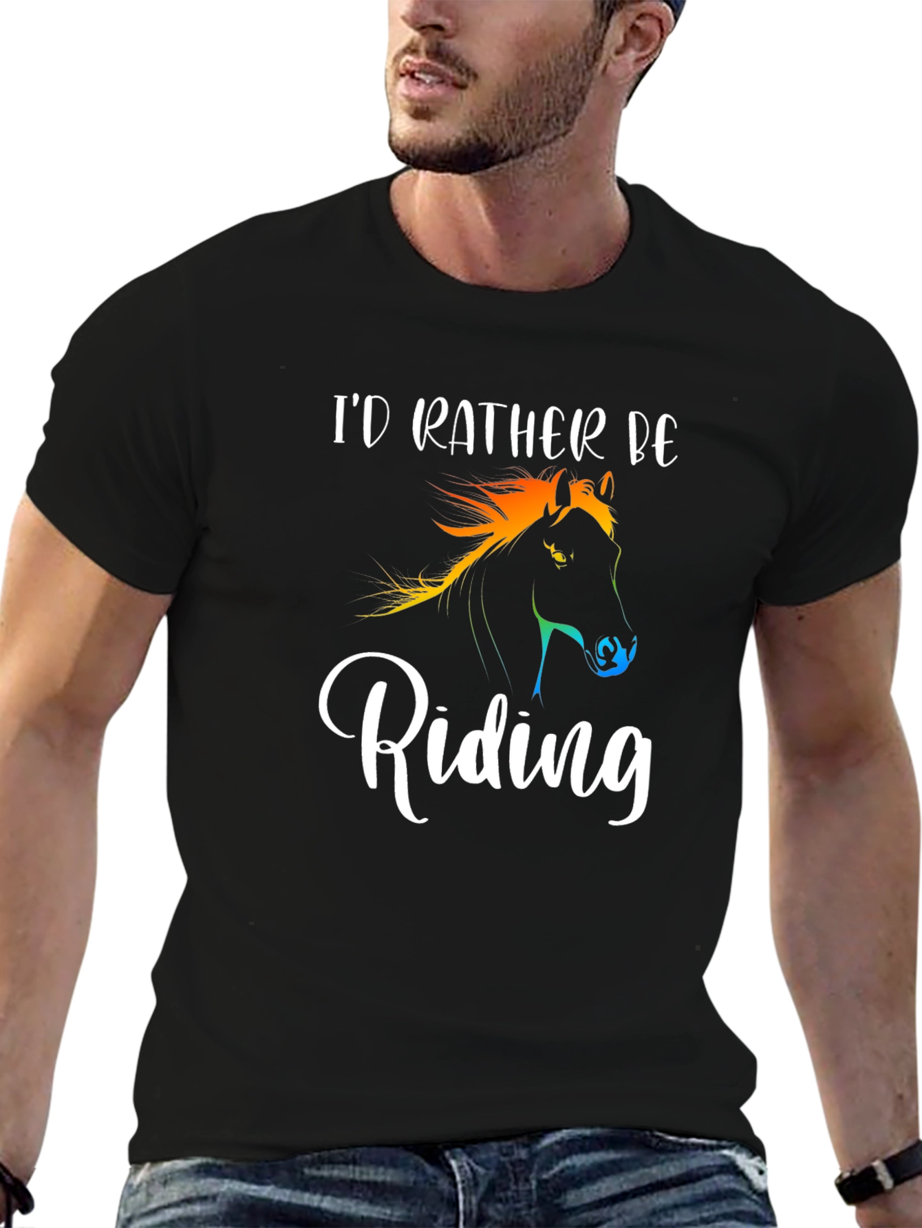 Id Rather Be Riding T-Shirt Horse Lover Gift