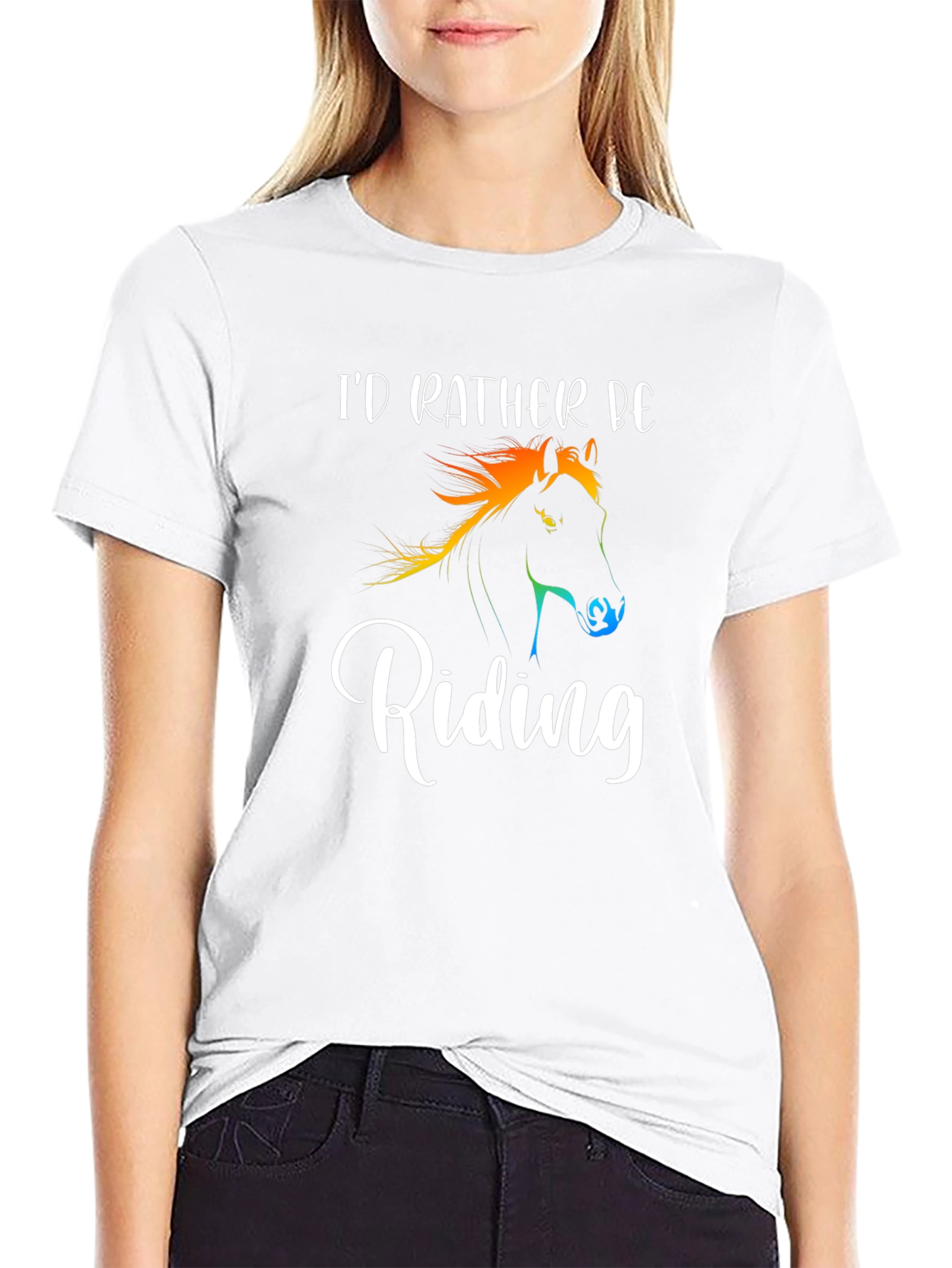 Id Rather Be Riding T-Shirt Horse Lover Gift