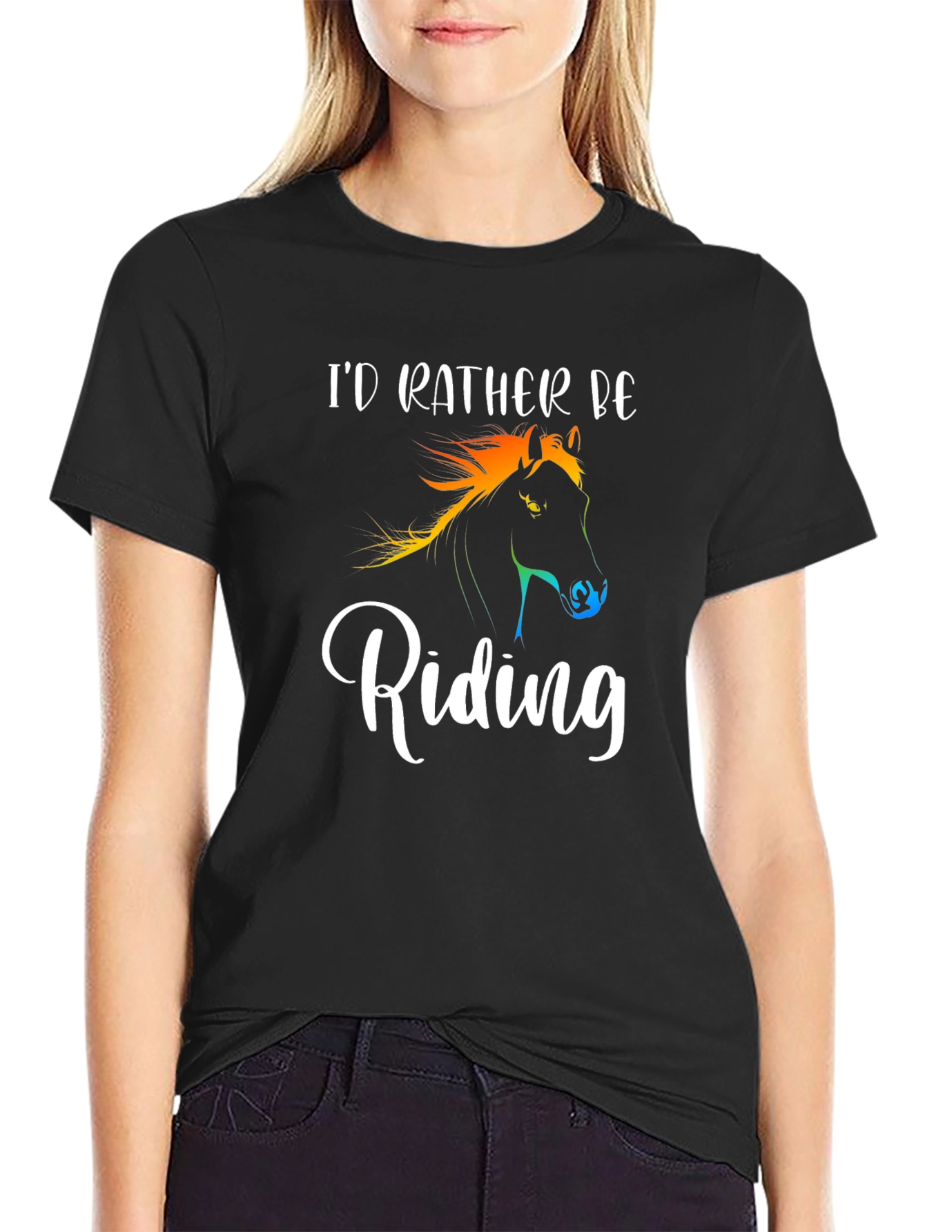 Id Rather Be Riding T-Shirt Horse Lover Gift