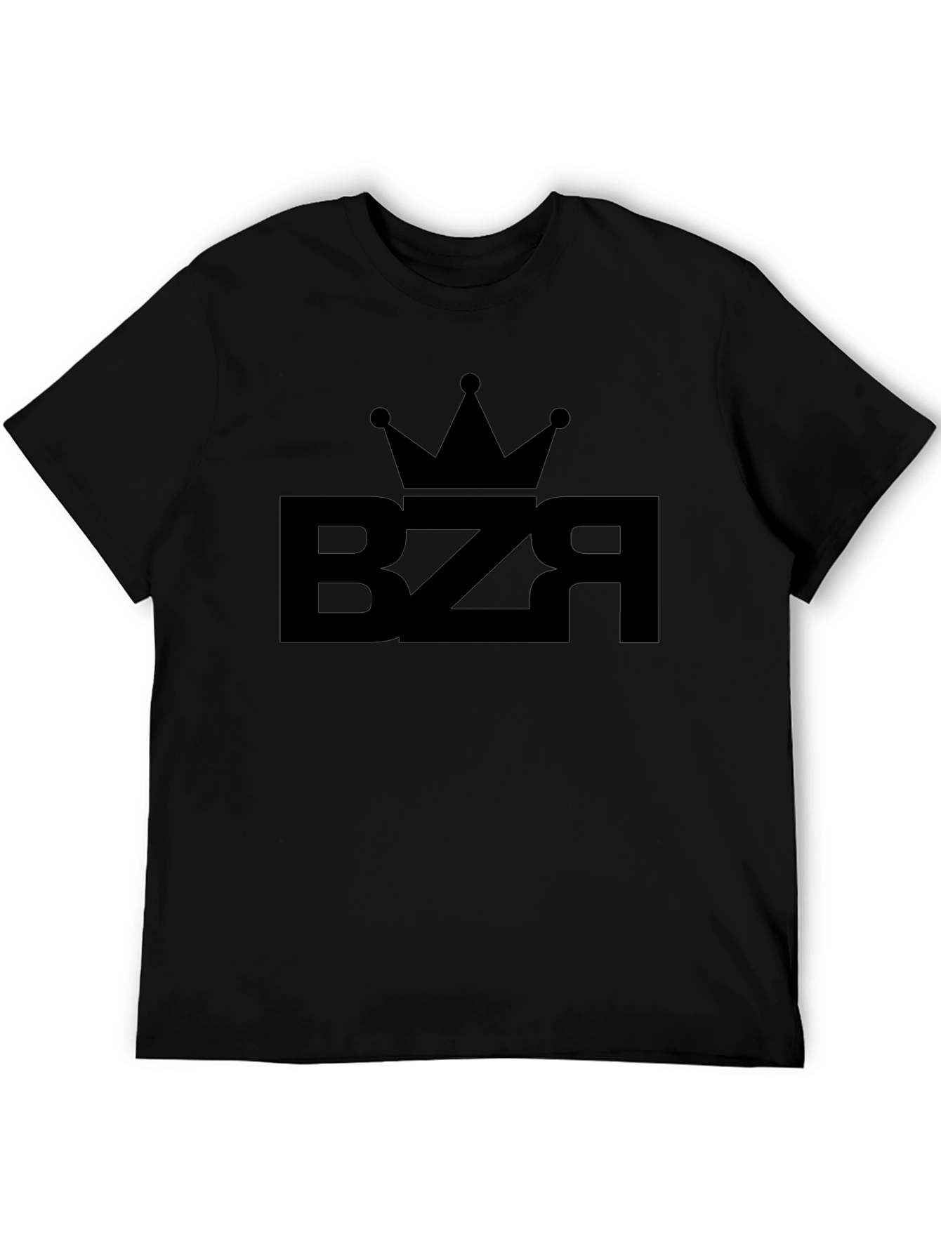 BZR Crown Graphic Tee - Black Cotton Blend