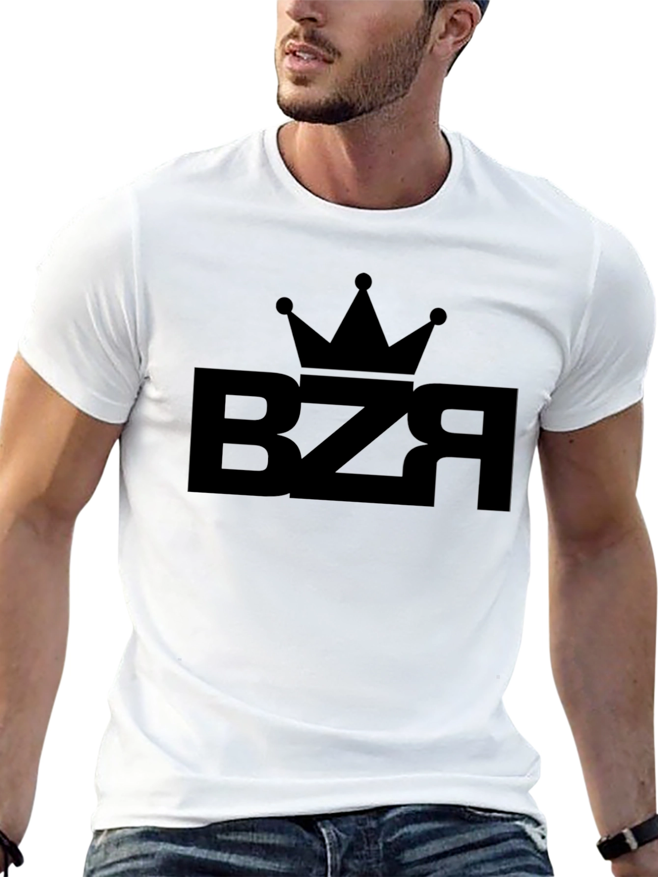 BZR Crown Graphic Tee - Black Cotton Blend