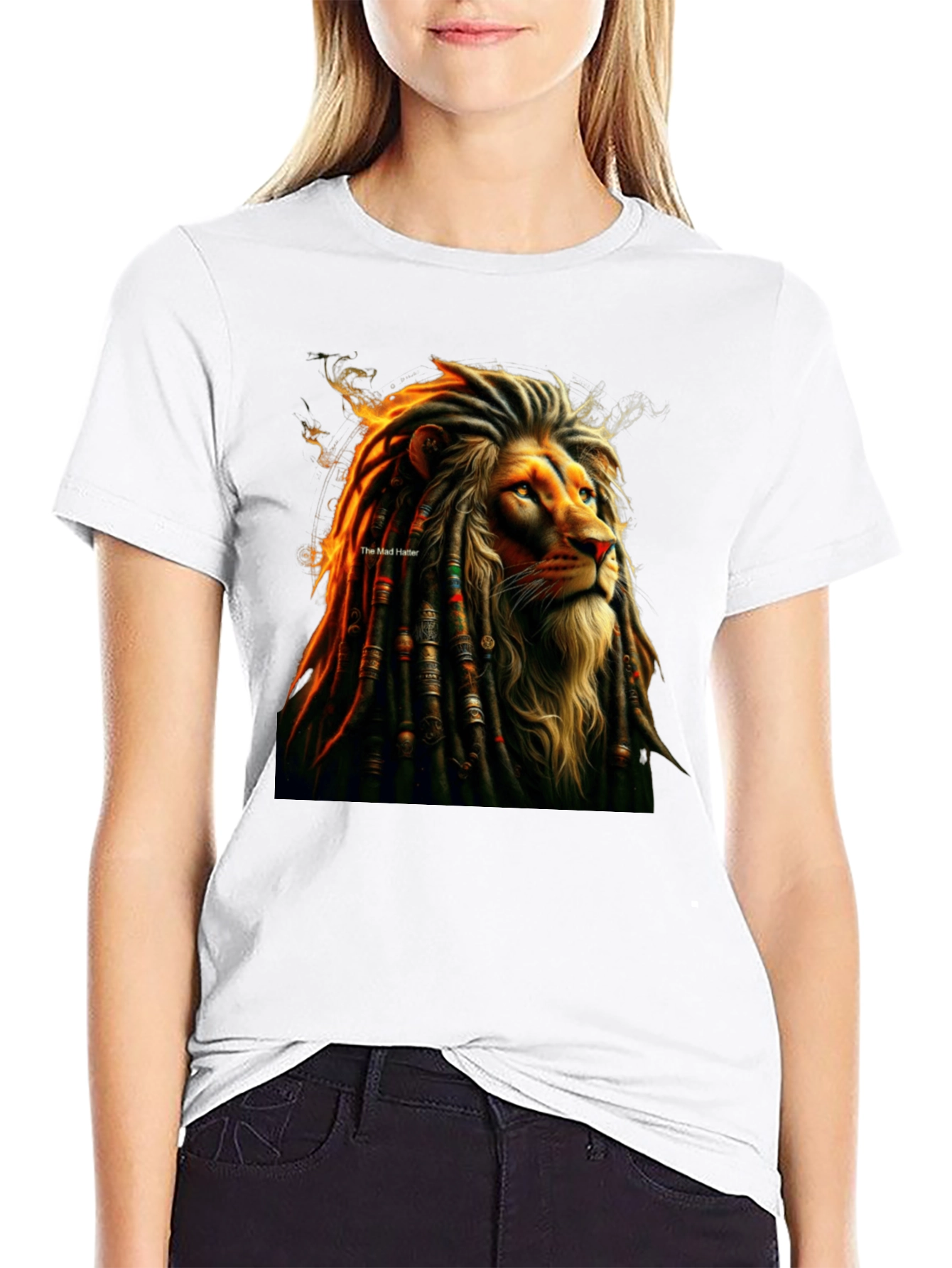 Lion Dreadlocks Graphic Tee - Reggae Inspired T-Shirt