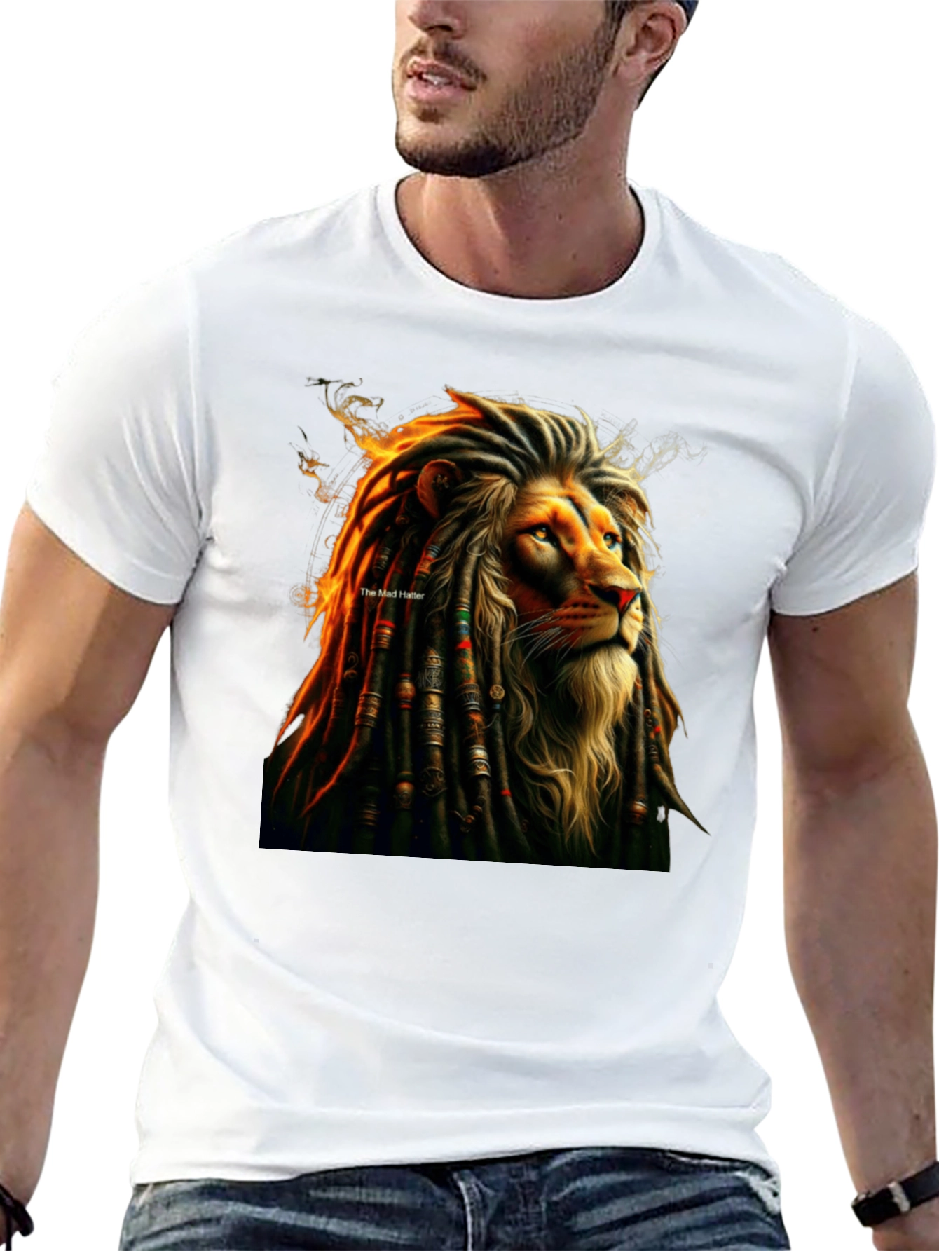 Lion Dreadlocks Graphic Tee - Reggae Inspired T-Shirt