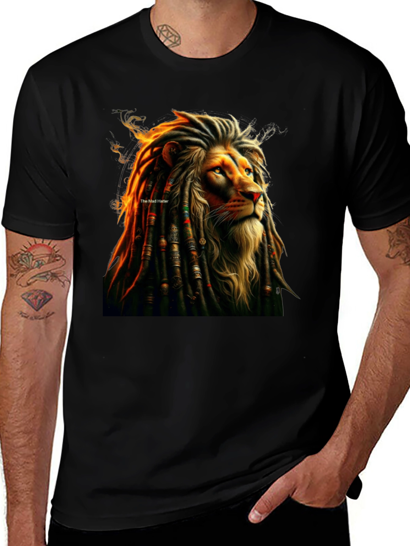 Lion Dreadlocks Graphic Tee - Reggae Inspired T-Shirt
