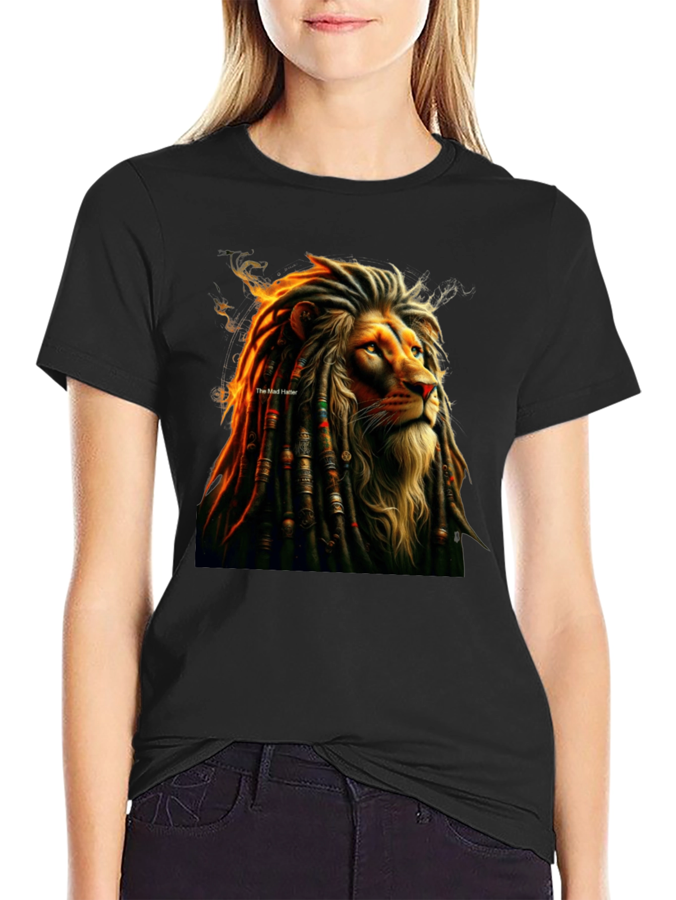 Lion Dreadlocks Graphic Tee - Reggae Inspired T-Shirt