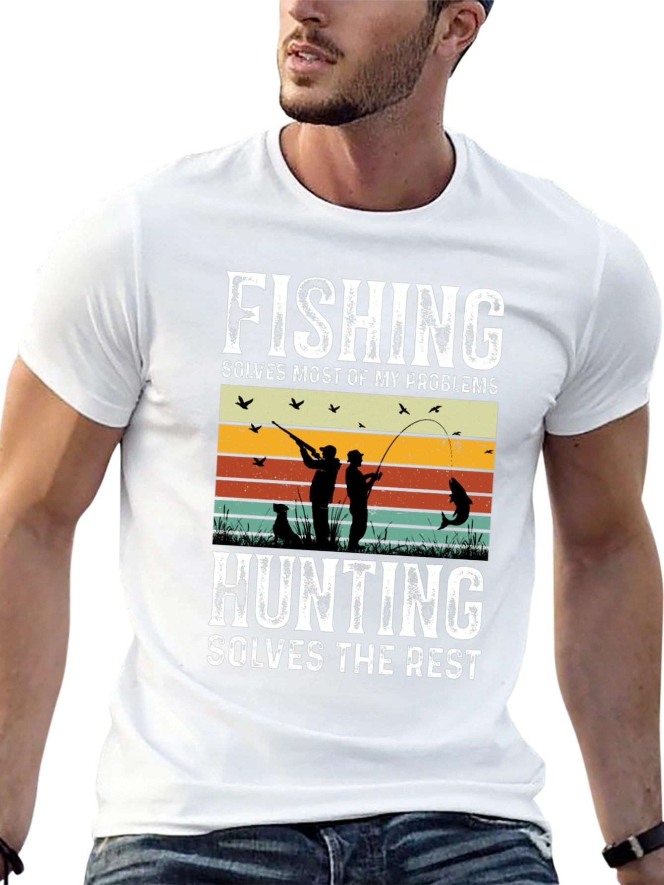 Fishing & Hunting Graphic T-Shirt for Outdoorsmen