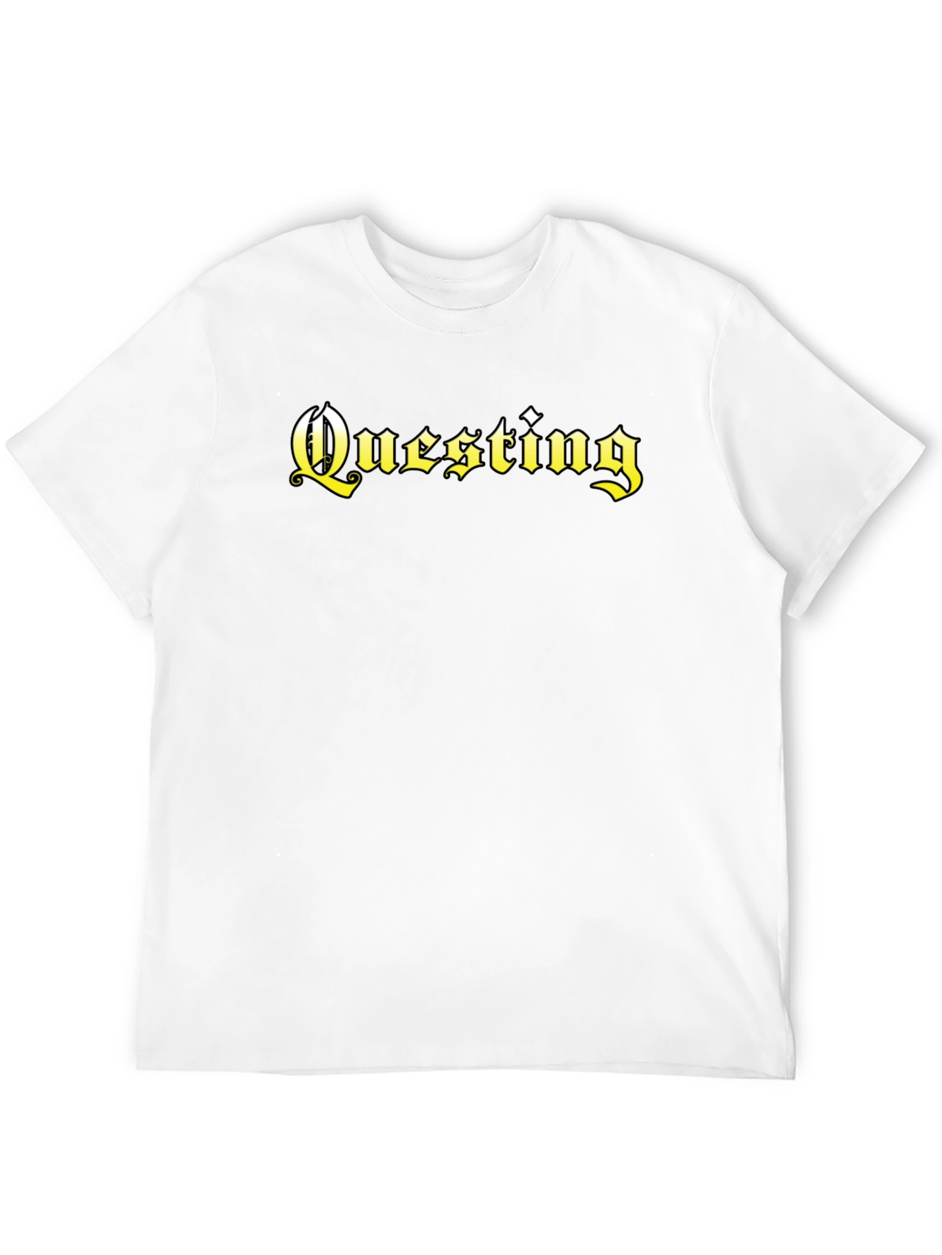 Questing Black T-Shirt - Bold Gothic Style