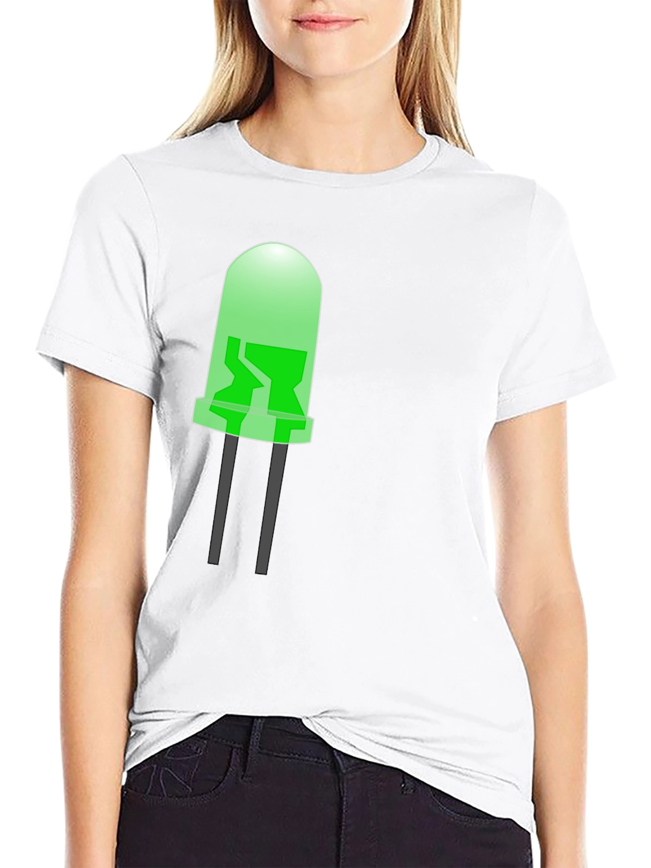 LED Graphic T-Shirt - Black
