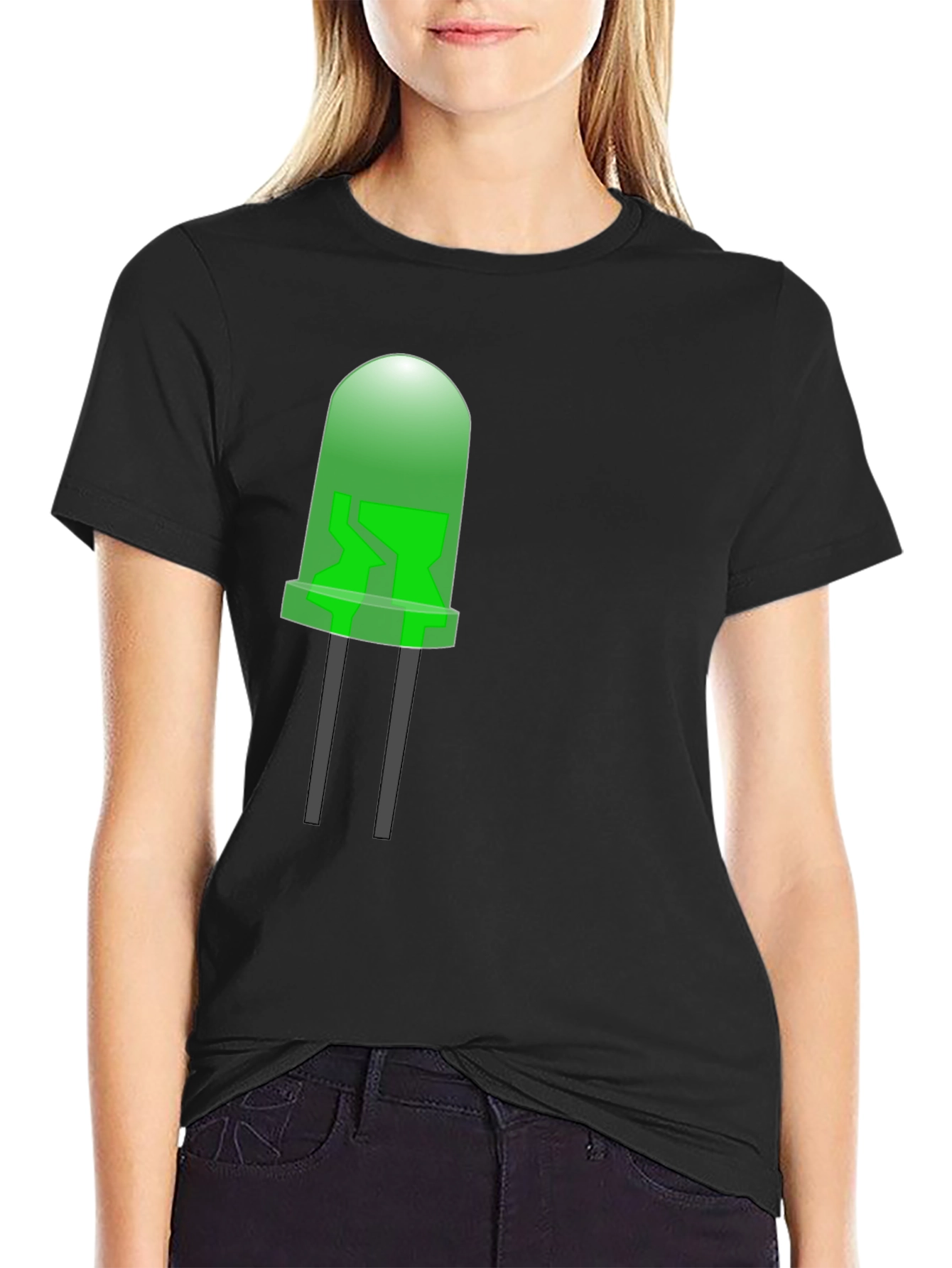LED Graphic T-Shirt - Black