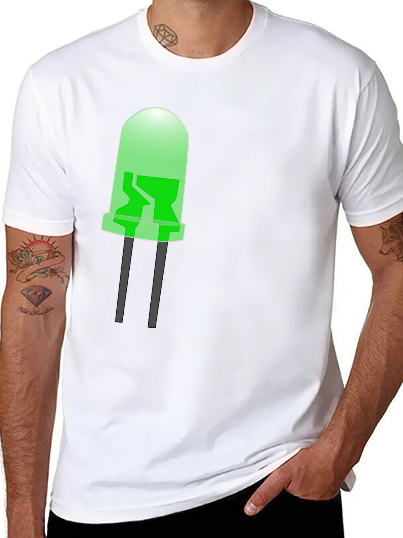LED Graphic T-Shirt - Black